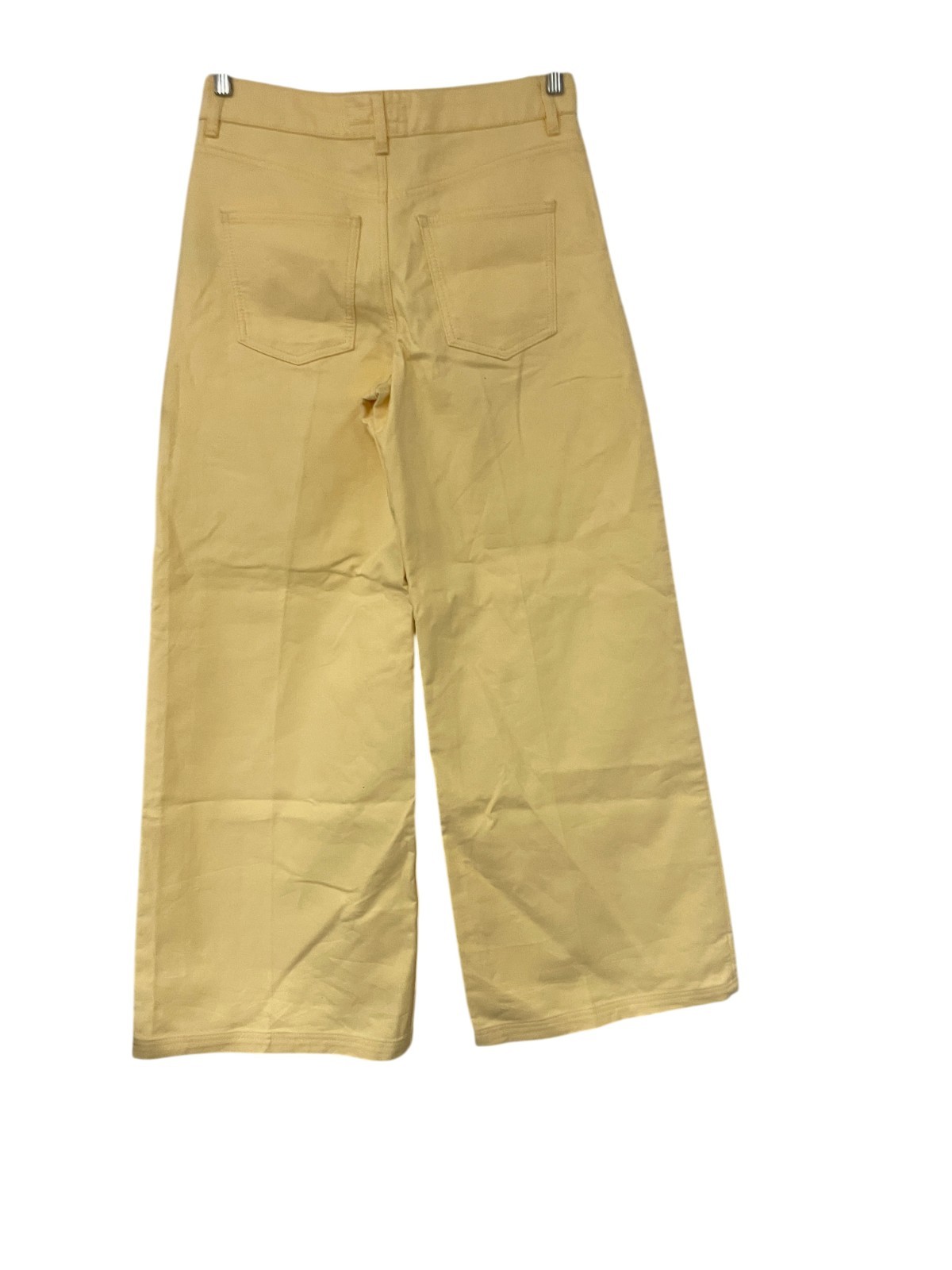 Zara Womens Wide Leg Pants trousers Hi Rise EU 36 US 4 Yellow 5216/064 NWT