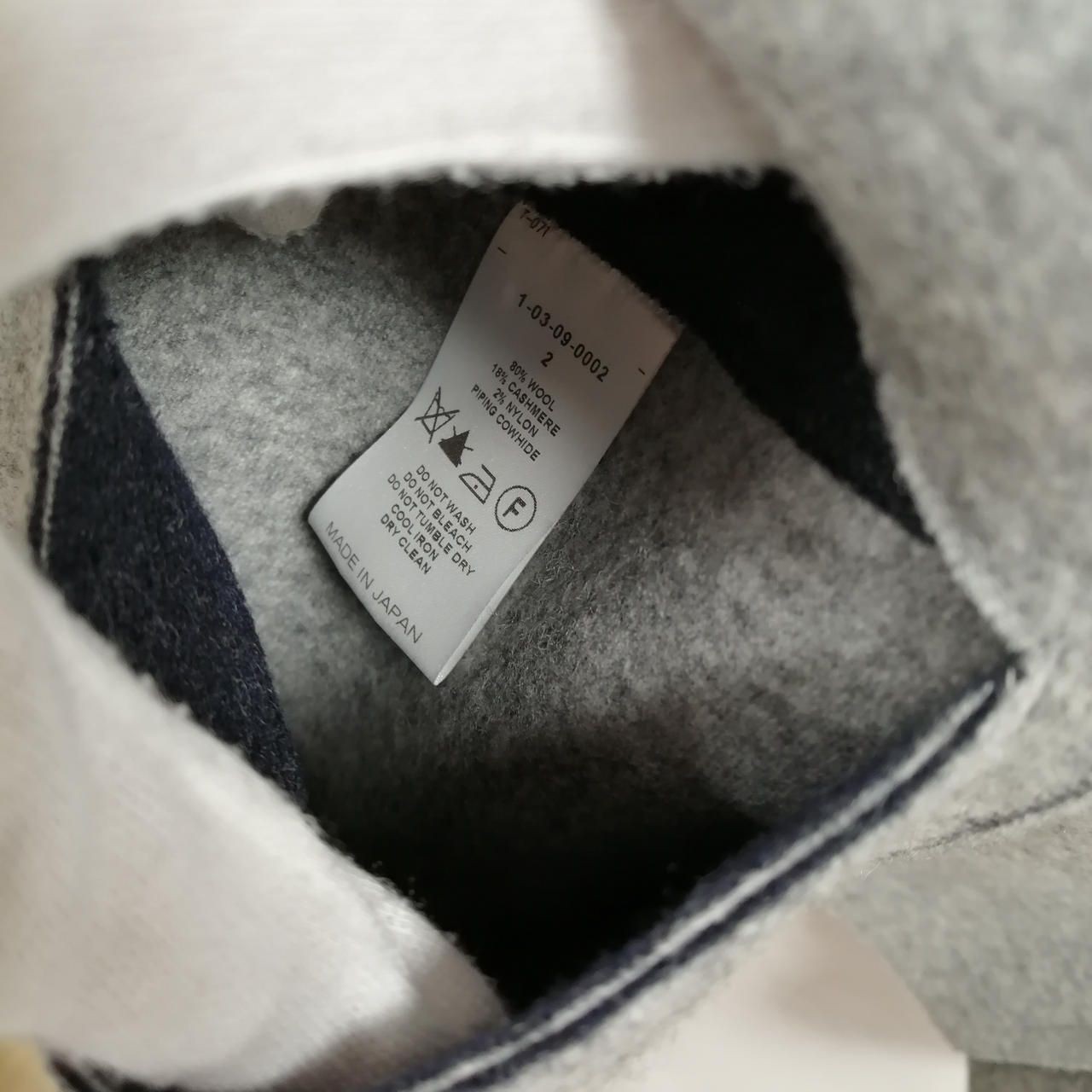 THE SECRET CLOSET Cashmere Blend Wool Short Coat Navy M Used