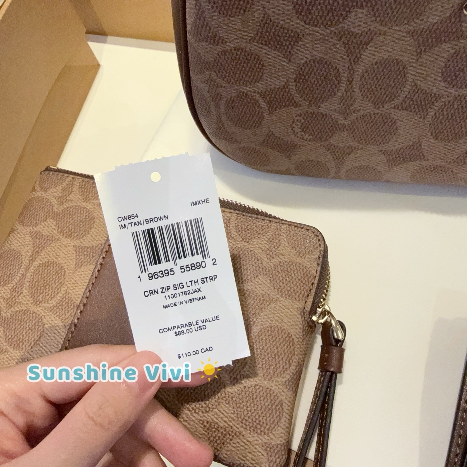 NWT Bundle Coach Teri Shoulder Bag CV933 & CW854 Wristlet & CW870 ID Case BROWN