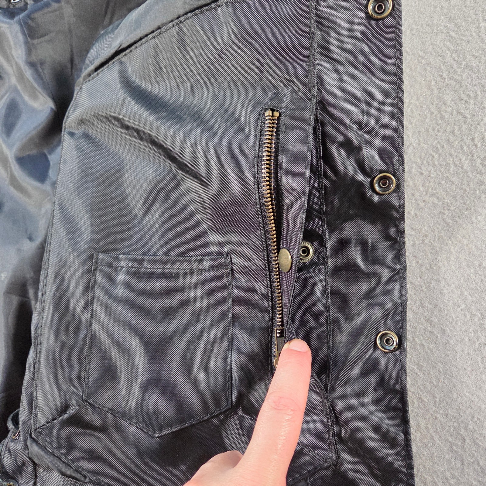 Event Leather Jacket Mens Small Black Vest Biker Motorcycle Lace Up Snap