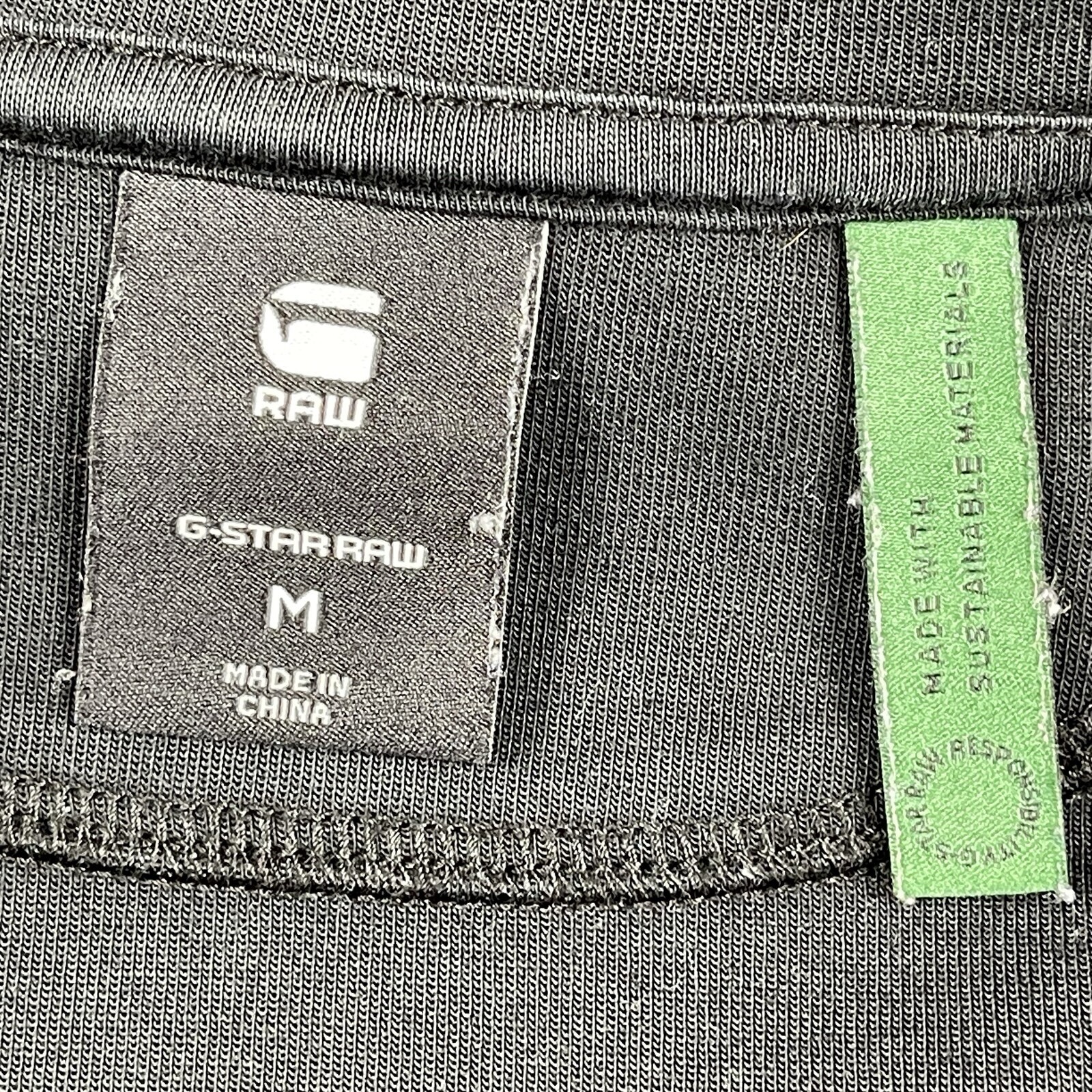 G Star Raw Jacket Mens Medium Black Streetwear Casual Moto Track Distressed Worn