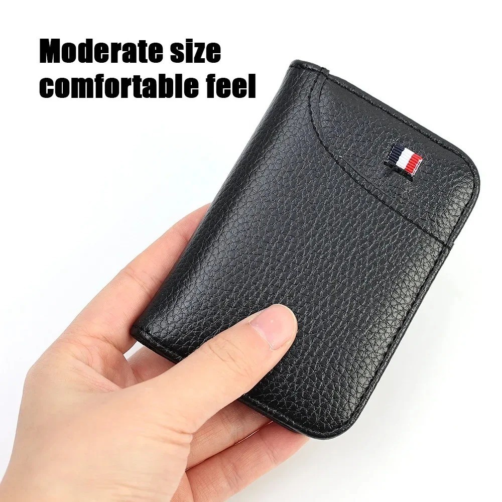 Slim PU Leather Card Wallet Men Mini Credit Card Holder Small Purse