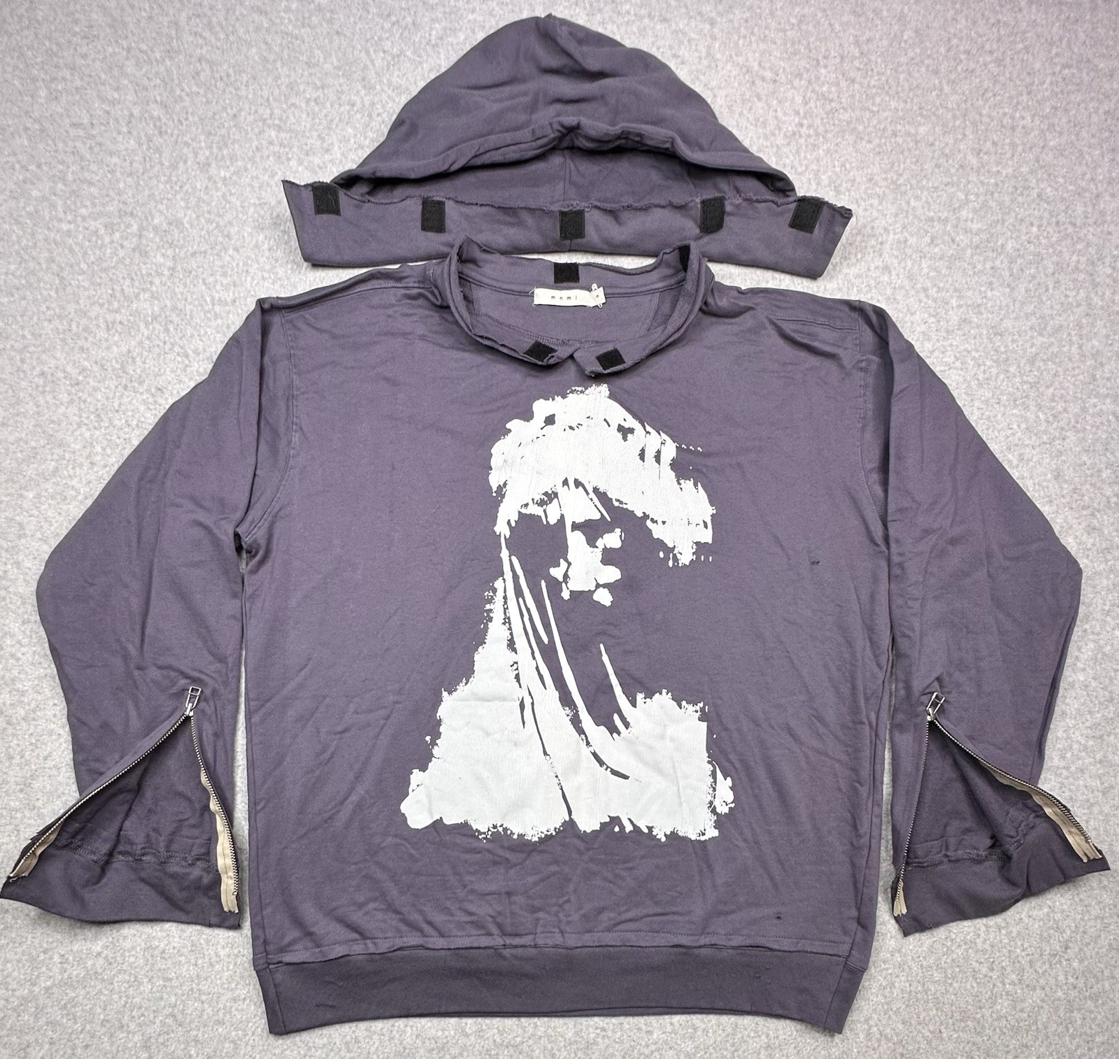 MNML Every Day Mary Hoodie Men’s Medium Gray Relaxed Pullover Sweatshirt NEW