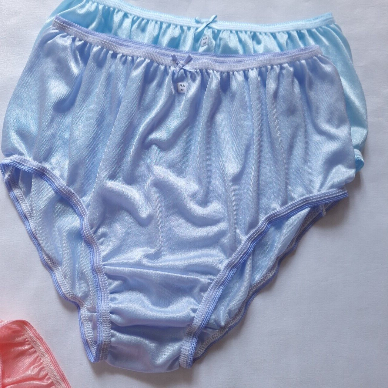 7 Underwear Nylon Silky Soft Silky Panty Light Granny Panties High Waist28″-34″M
