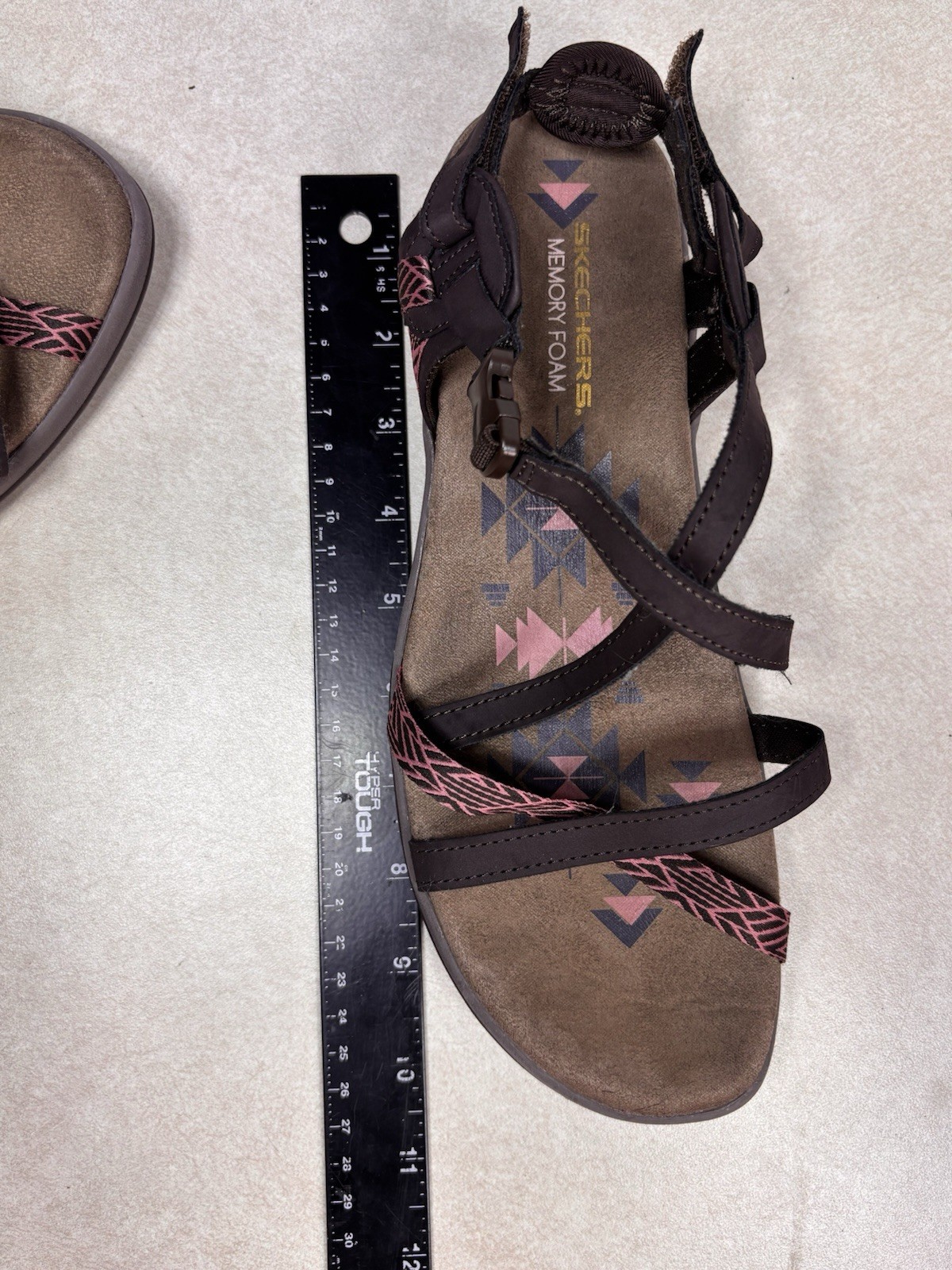 Skechers Reggae Slim – Vacay Sandals Thin Strappy Buckle Slides Women’s Sz 9.5