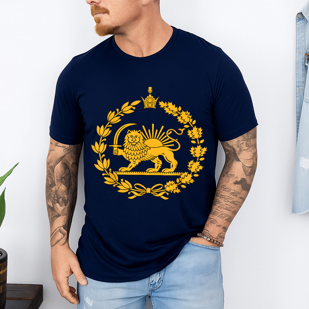 Lion and Sun Iran Persian Flag Iran Shir o Khorshid Graphic T-Shirt