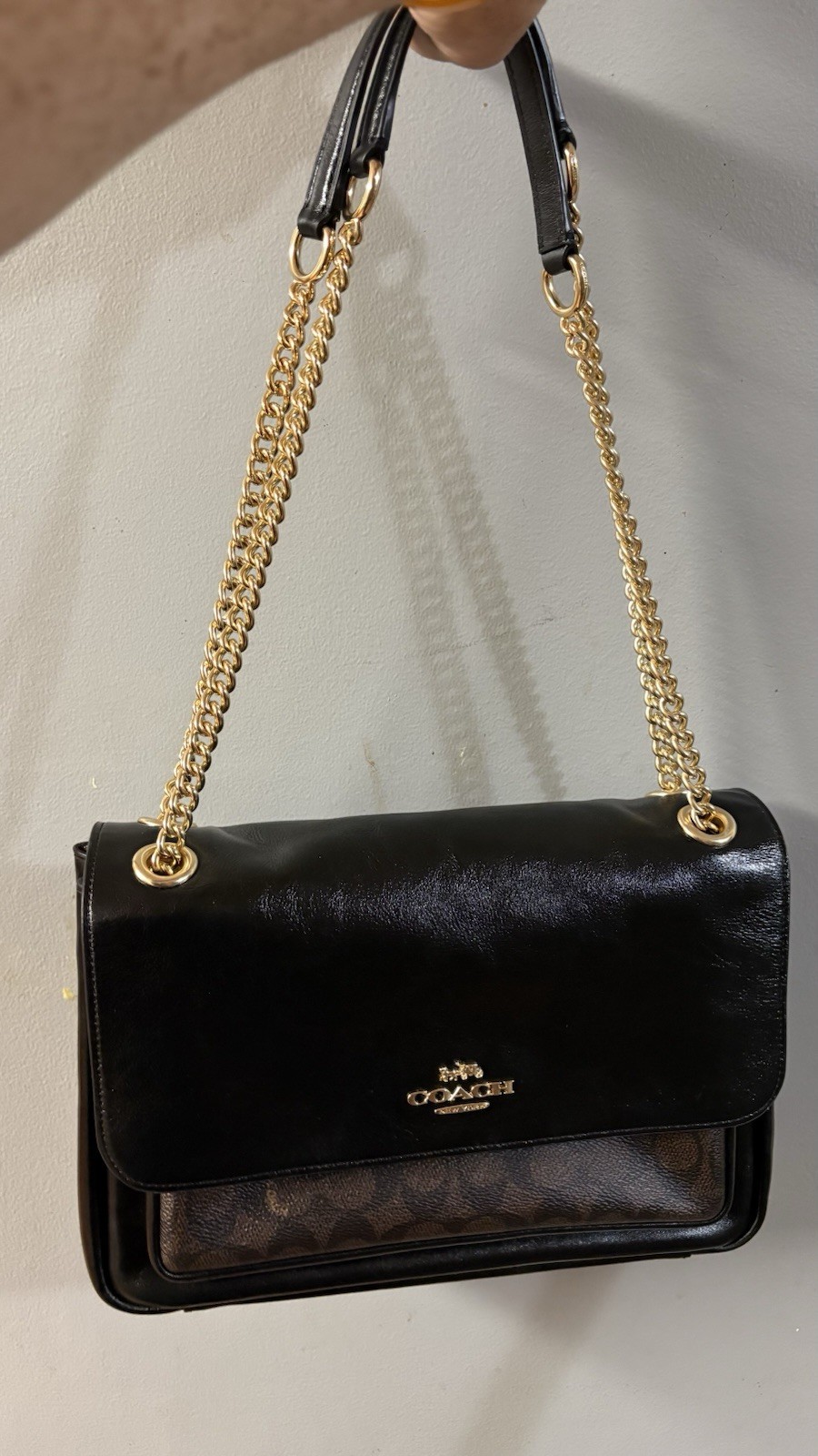 Coach Elodie Crossbody Bag In Signature Canvas CCF10 Walnut/Black