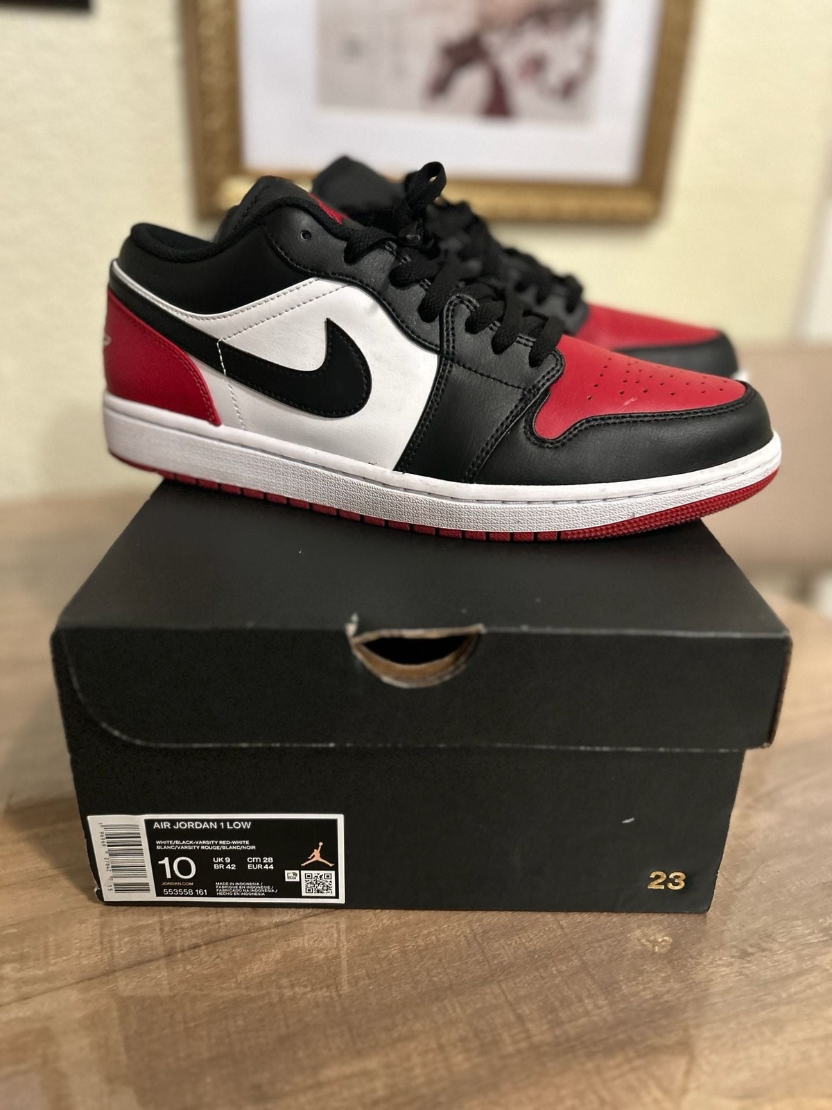 Air Jordan 1 Low ‘Bred Toe 2.0’ (Style 553558 161)