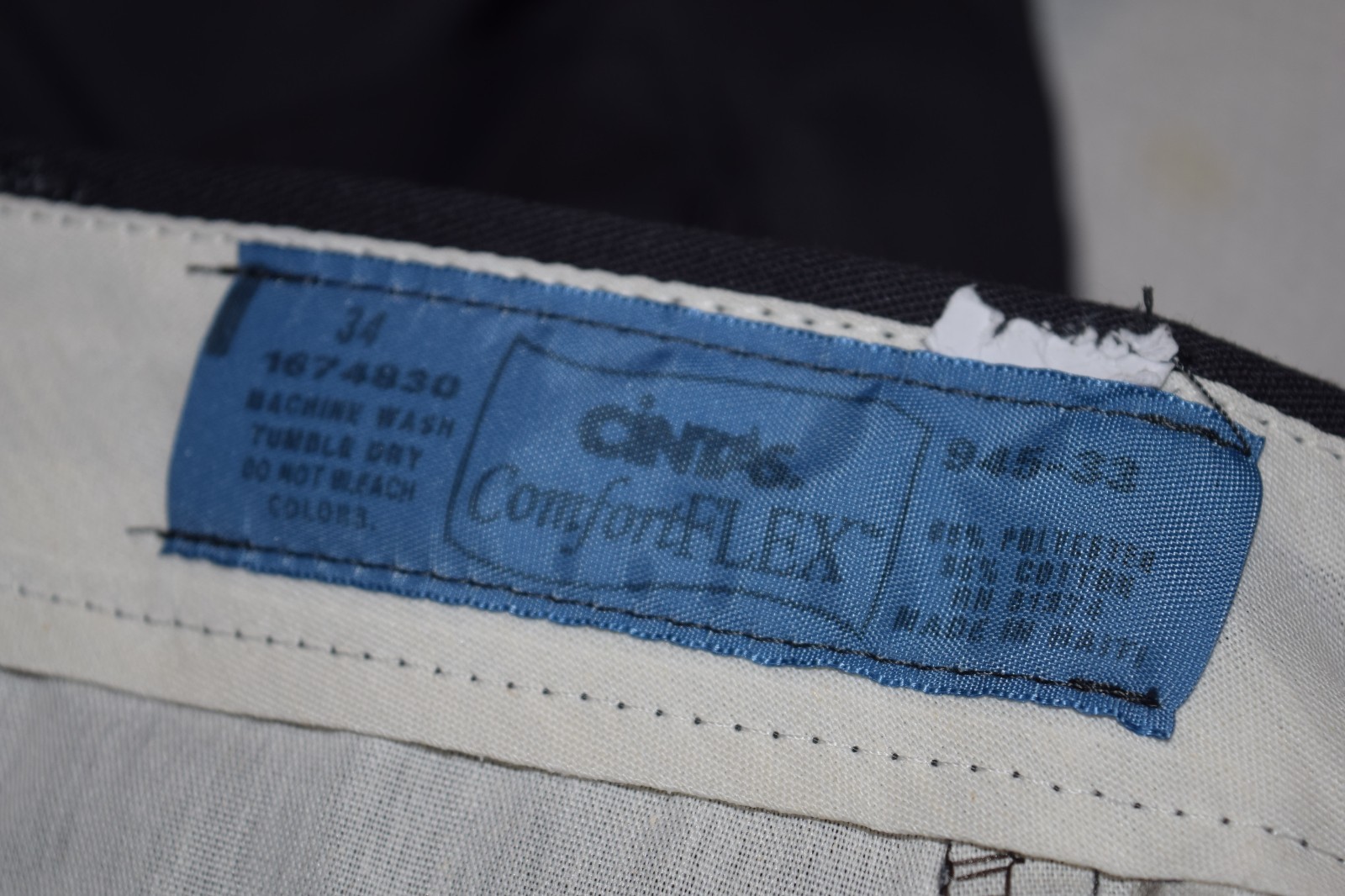 CINTAS COMFORT FLEX CHARCOAL GRAY WORKS PANTS 945-33, 36×32, 34×32