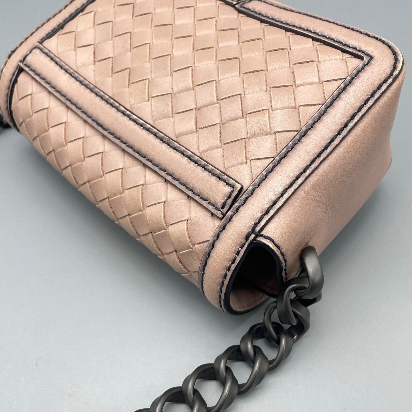Bottega Veneta Pre-Owned Authentic Chain Bag Pink 17*11*6cm