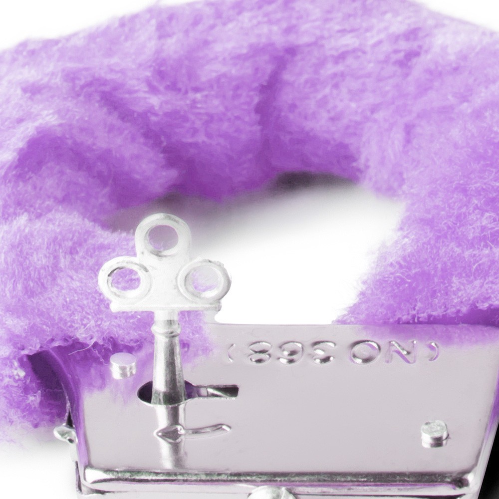 Simple Female Adult Handcuffs in Purple for Costume Theater Reenactment Bedroom