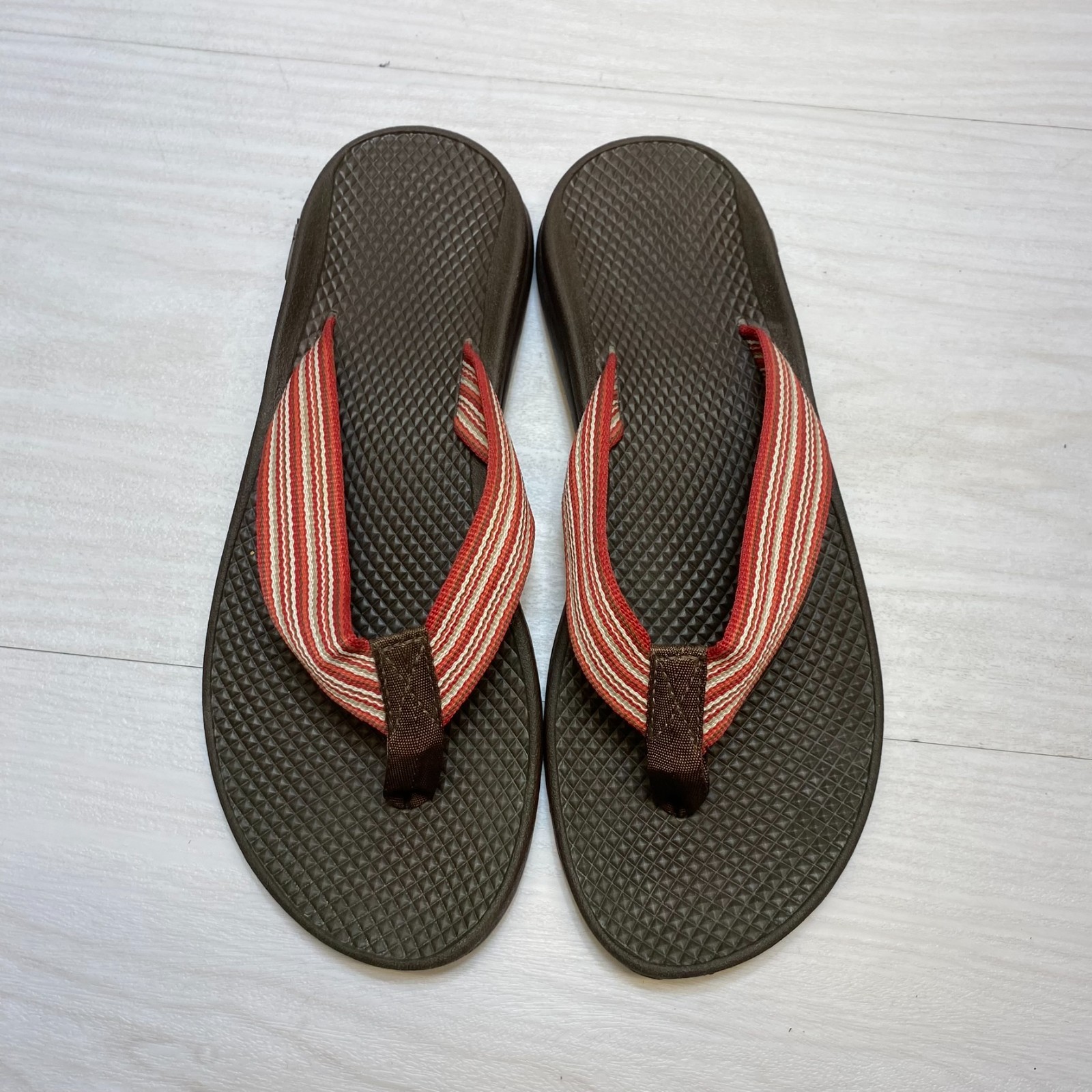 Chaco Flip EcoTread Flip Flop Sandals Women’s Size 9W Red White Outdoor Summer