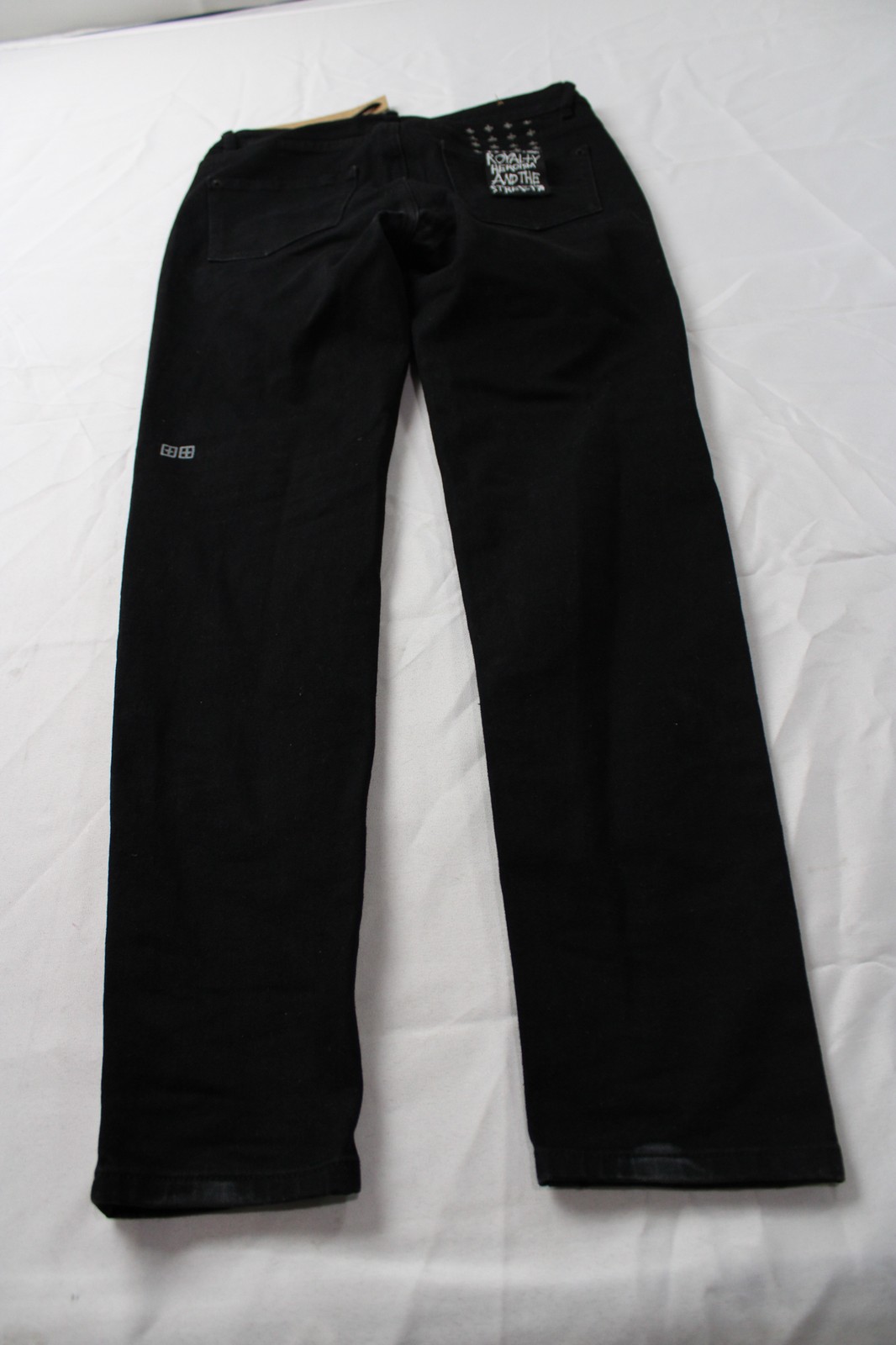Ksubi Men’s Van Winkle Hunter Cross Embroidery Denim Jeans EH6 Black Size 30