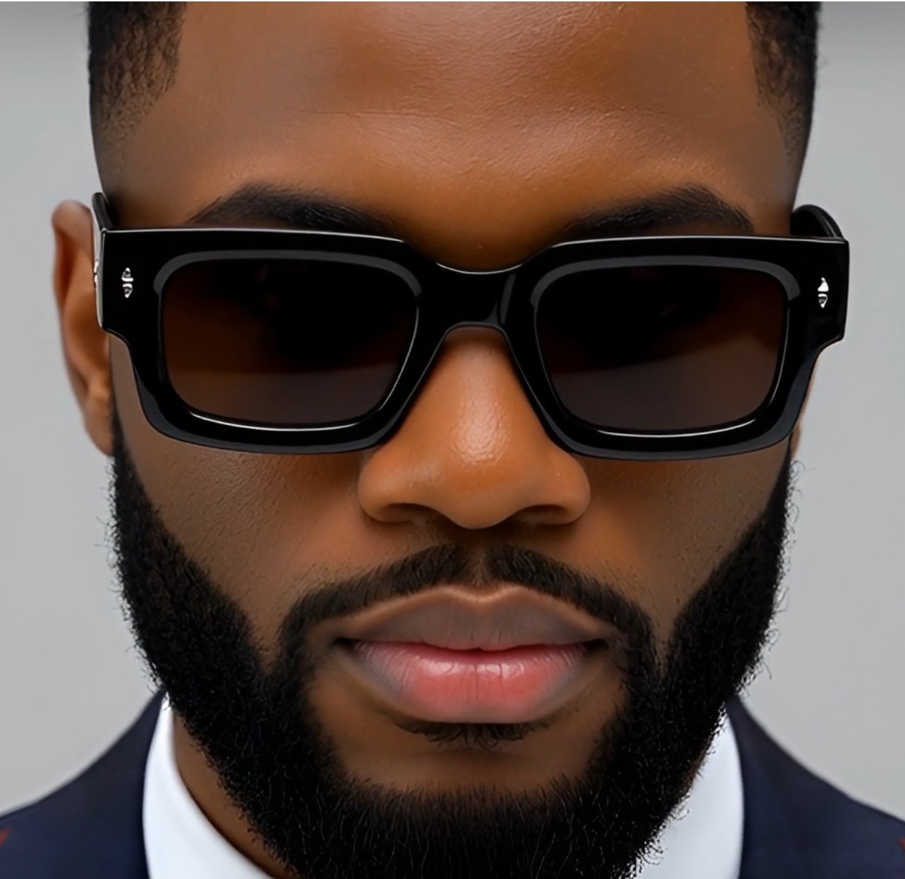 Black Thick Square Frame Chunky Yellow Tinted Lens Sunglasses Street Outdoor New