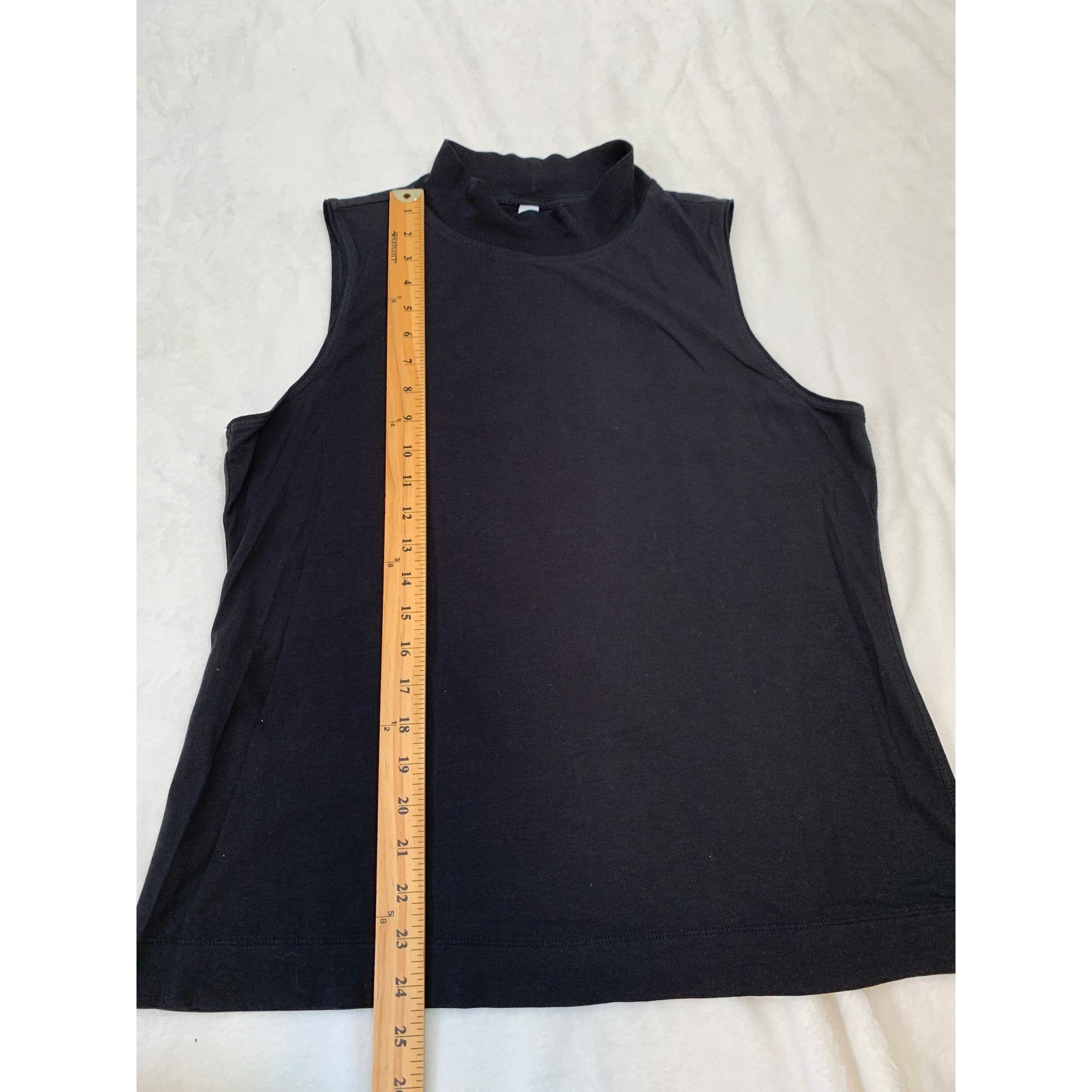 Athleta Outbound Tank Camisole Women Size L Black Mock Neck Sleeveless Top