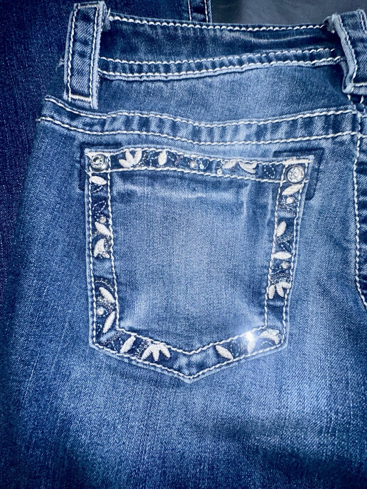 Miss Me Western Floral Border Bootcut Jeans Size 29