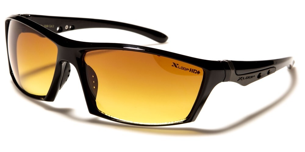Xloop HD+ Clarity Amber Yellow Sunglasses Sport Golf Tennis Driving Cycling