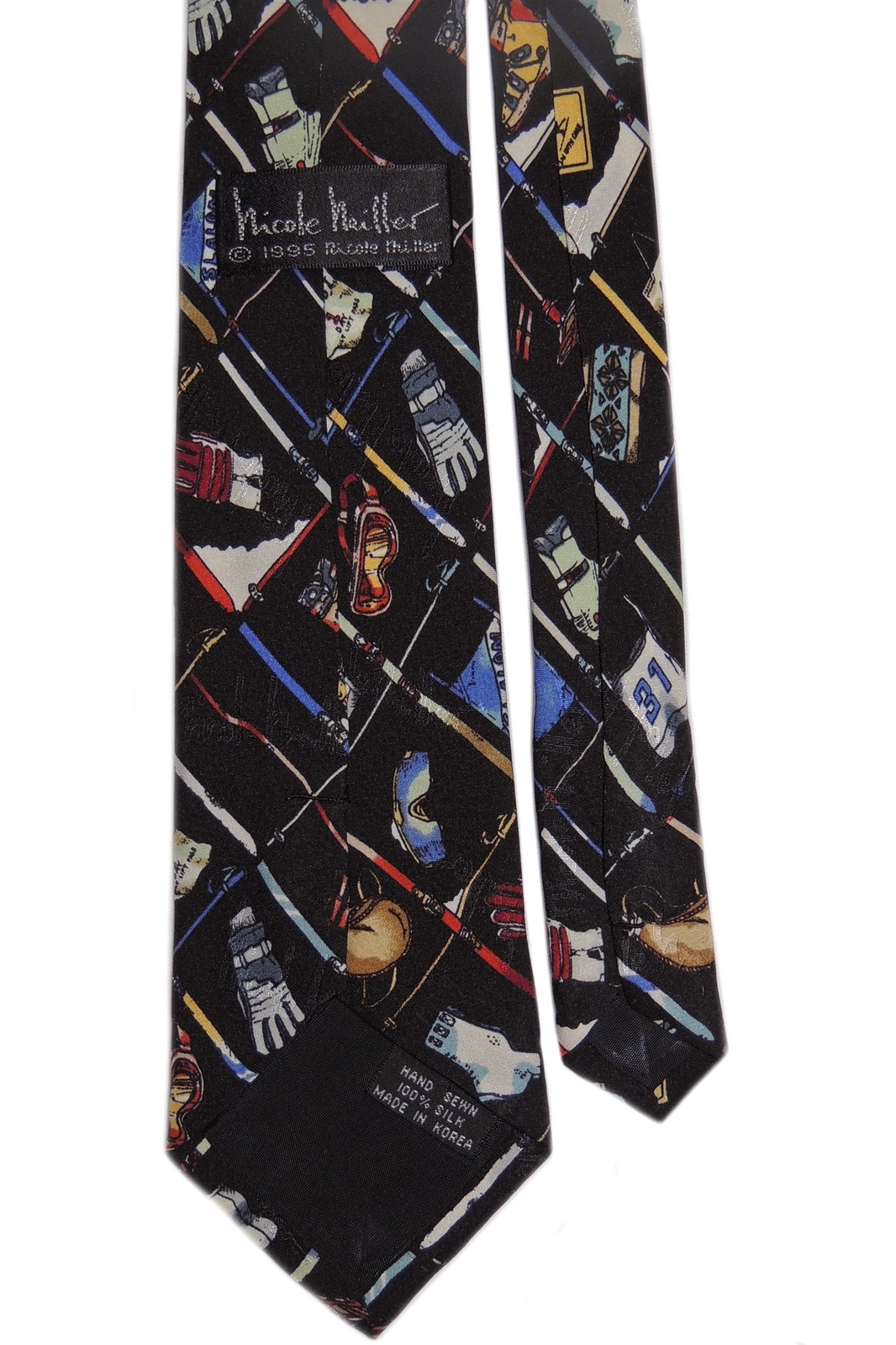 Nicole Miller Boys’ 100% Silk Novelty Neck Tie Black Multi 2 3/4″ x 53″