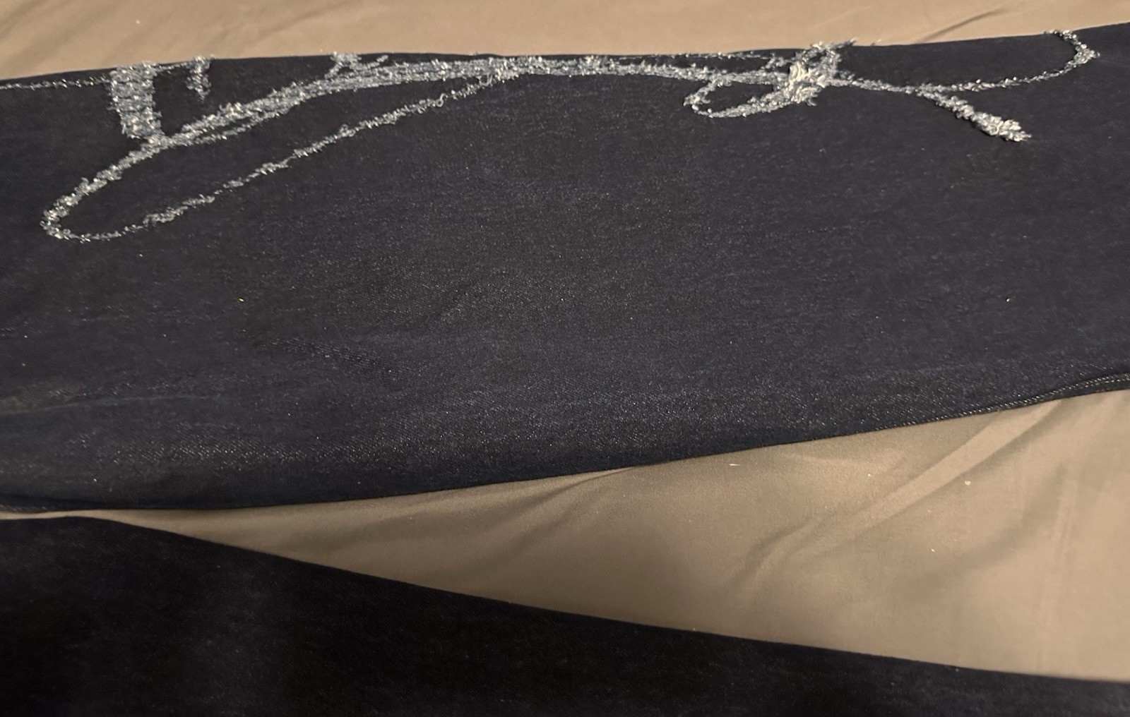 Corteiz Frayed Denim Baggy Jeans ‘Indigo