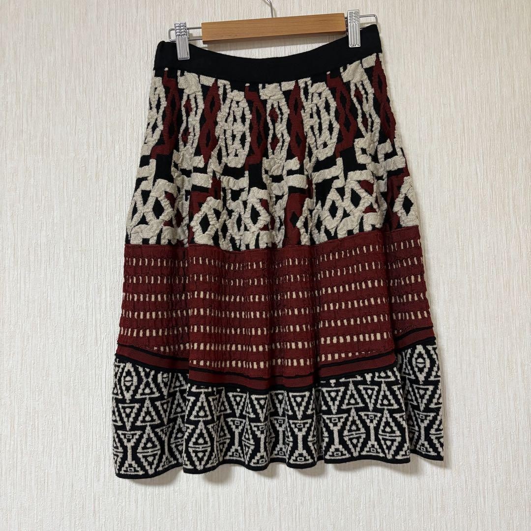 ETRO Knit Flare Skirt Size 40 Length 21.6 inches