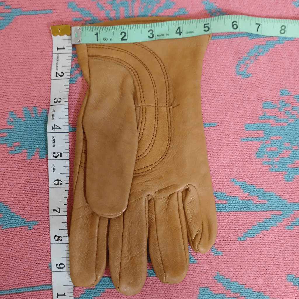 Plainsman mens xl vintage premium cabretta leather gloves Cognac camel brown