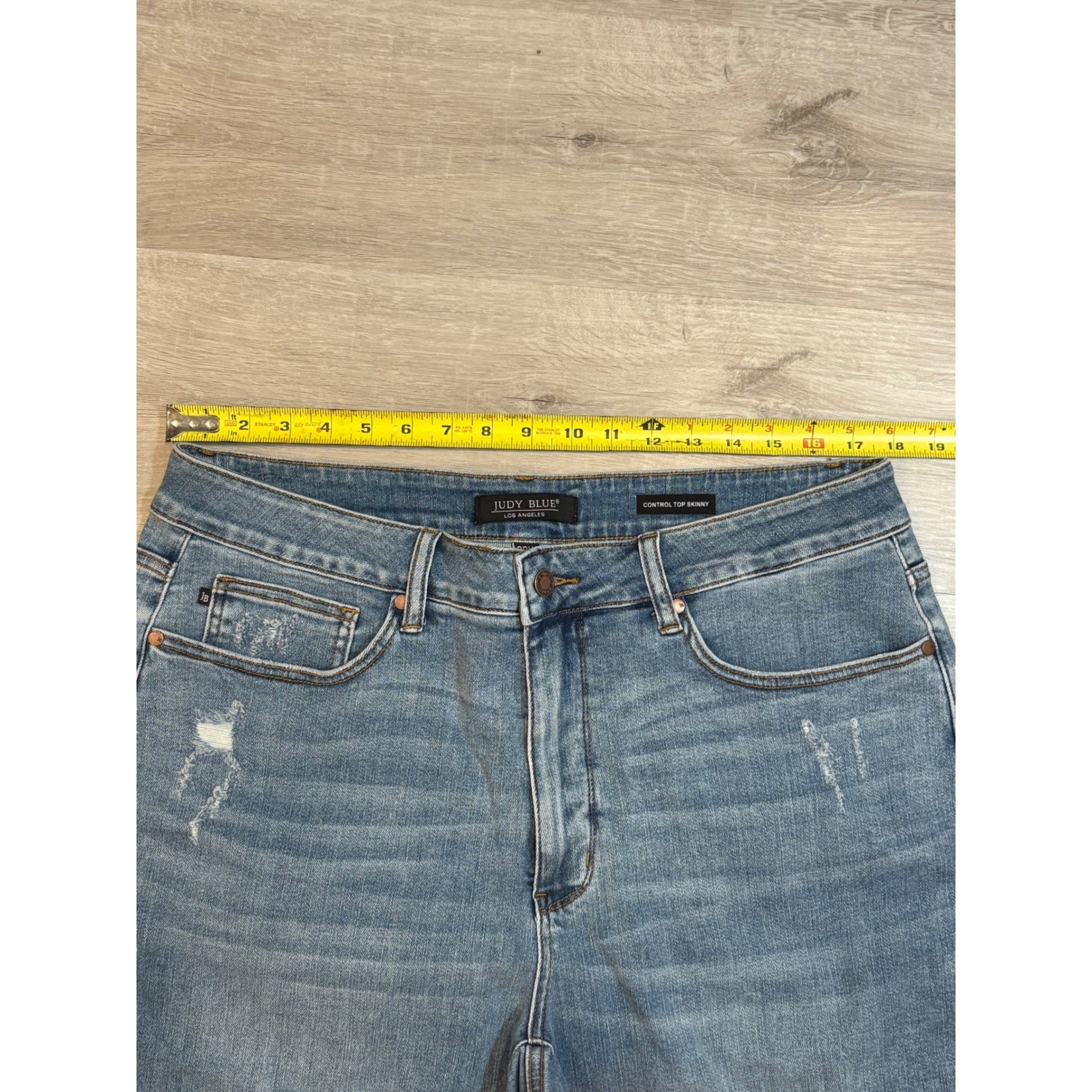 Judy Blue Control Top Skinny Jeans Distressed Denim Size 20W
