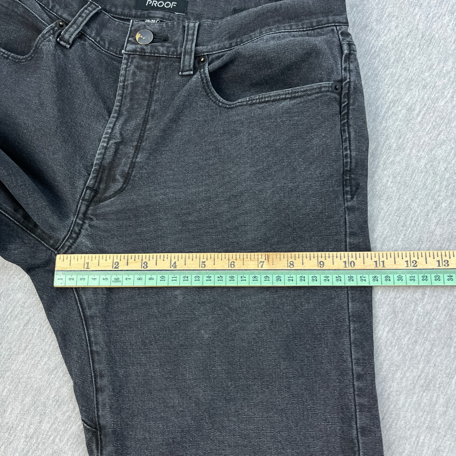 Proof Rover Pant Men 29×30 Slim *Fits 31×30 Black Faded Stretch Canvas Huckberry