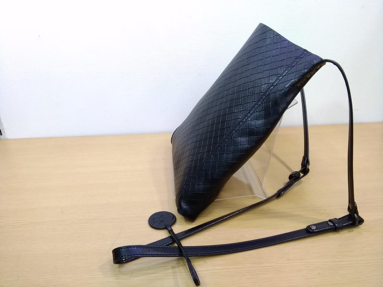 BOTTEGA VENETA Shoulder Bag Black 10.6 inch