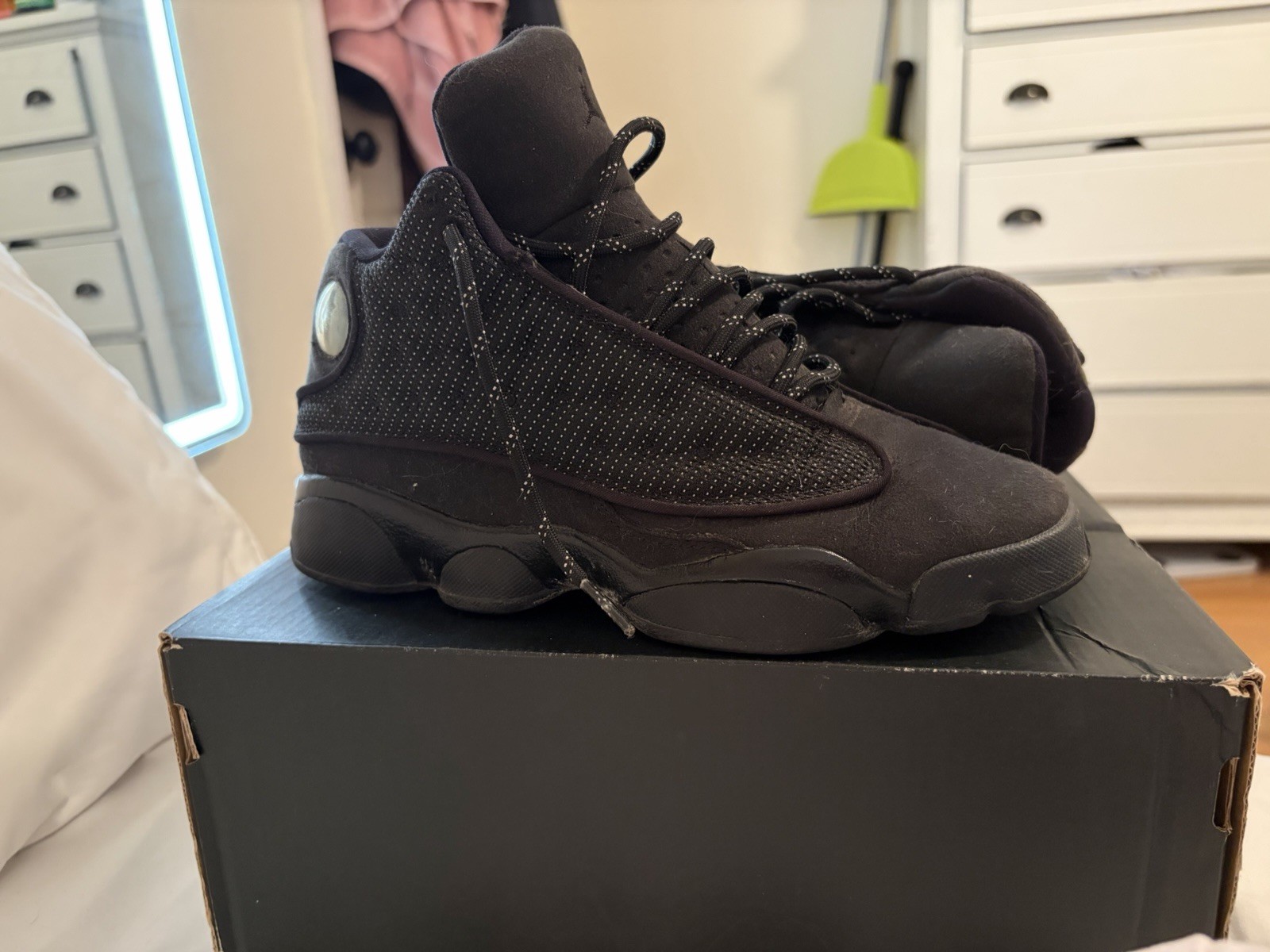 Jordan Air Jordan 13 Retro BG Black Unisex Kids Sneakers Size 5.5 884129-011