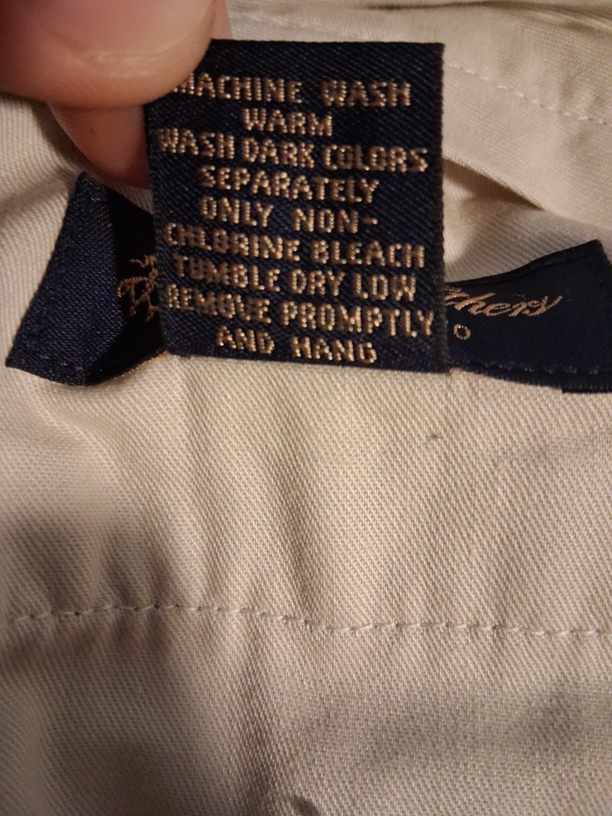 Brooks Brothers Elliot Advantage Chino Men Pleated Cotton Khaki Pants W35 L32