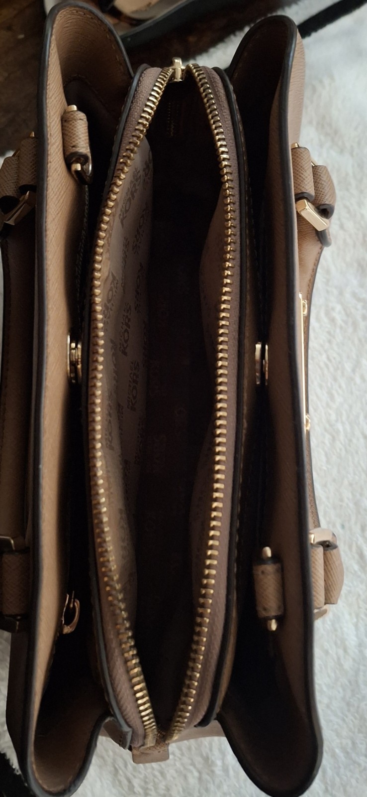 Michael Kors Sm Savannah Satchel Dark Khaki