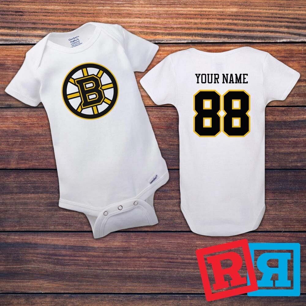 Personalized Boston Bruins Gerber Baby Onesie® Cotton Custom Bodysuit