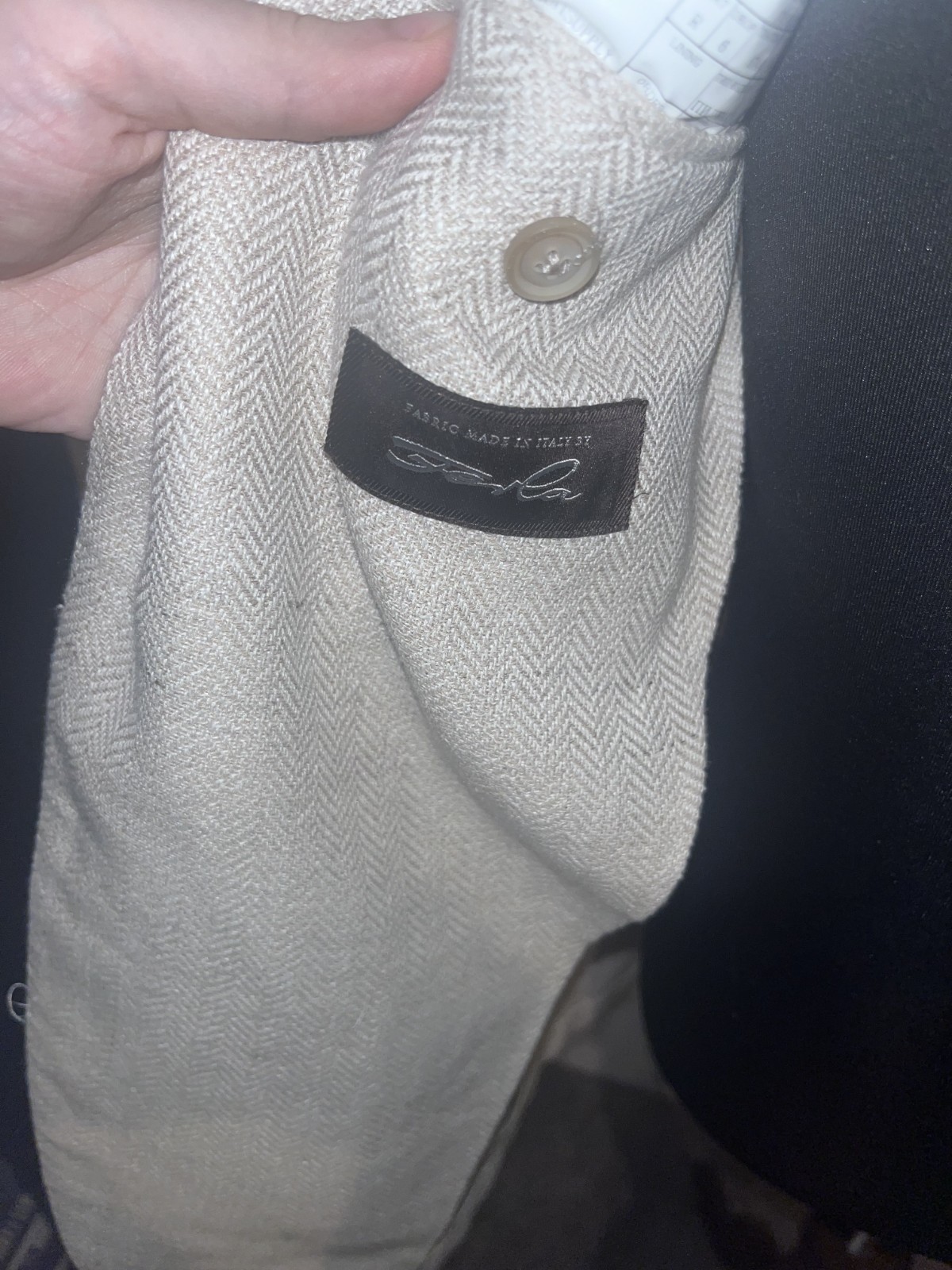 Suitsupply Linen Silk Wool Cotten 36R Beiege Cream Tan Suit Jacket Blazer Havana