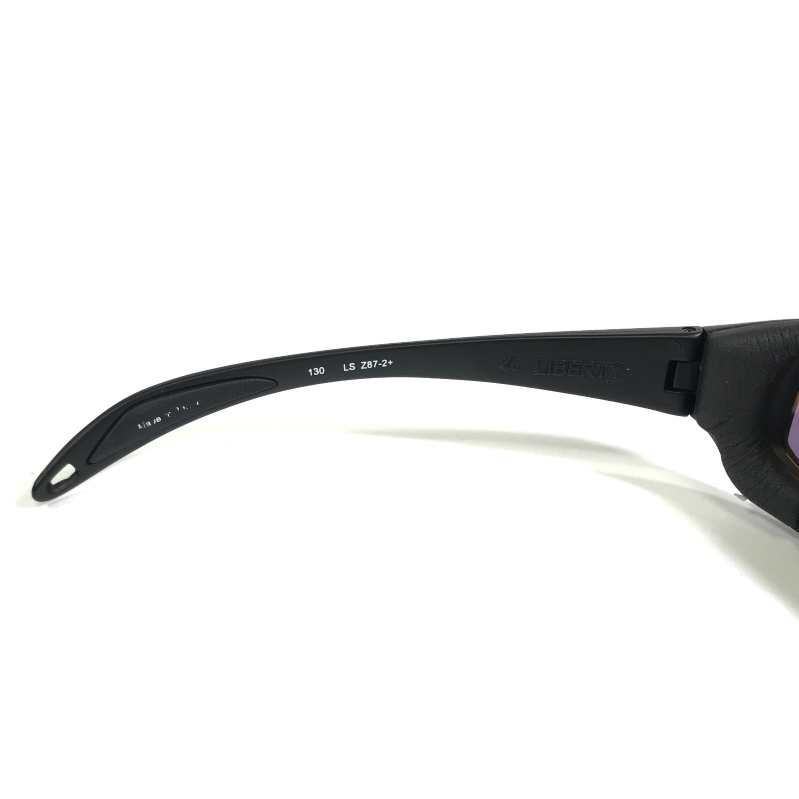 Liberty Sport Sunglasses DEFLECTOR Matte Black Safety Yellow Lenses Z87-2+