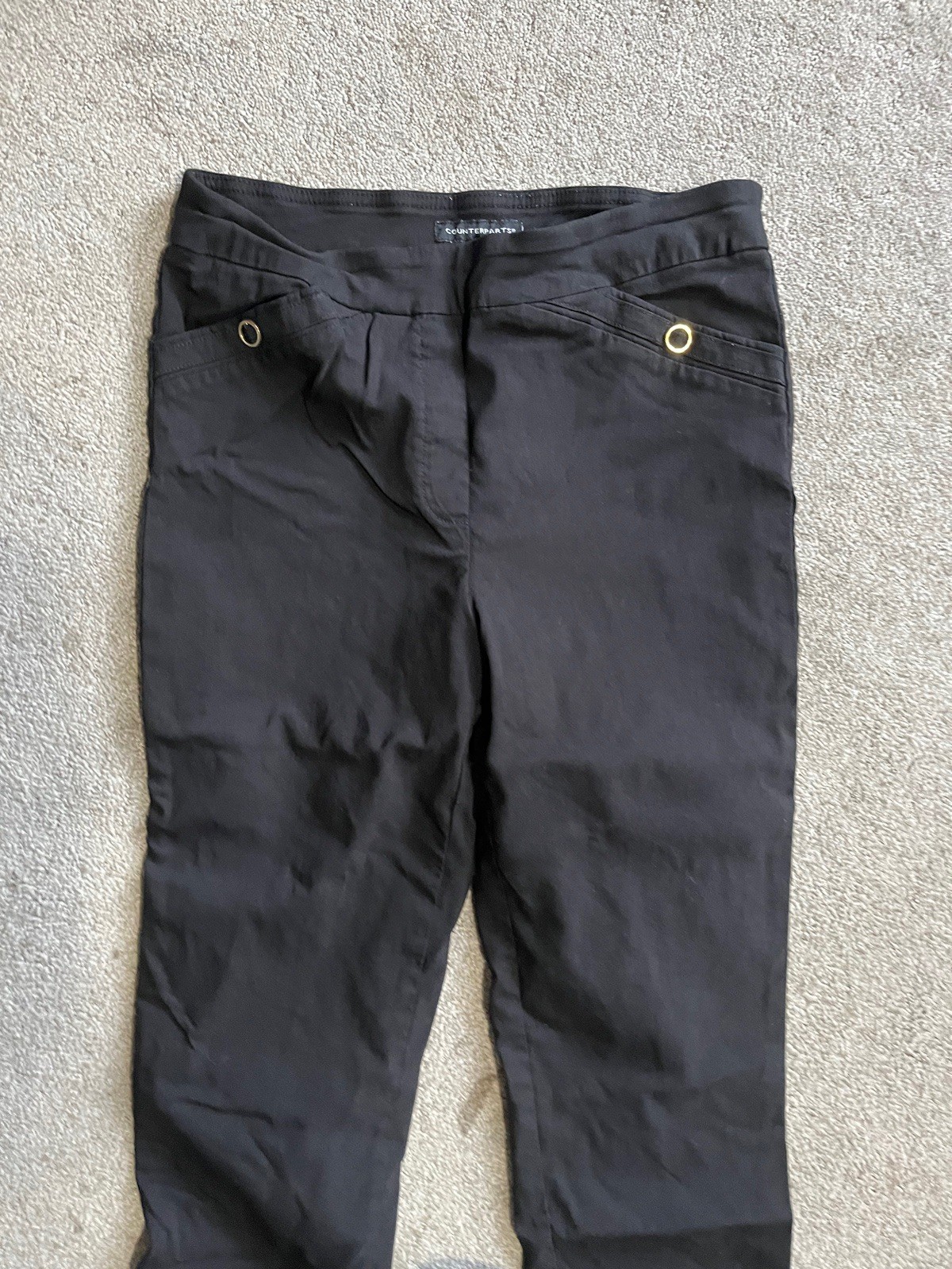 Counterparts Women’s Black Pull-On Waist Style 27” Inseam Pants SZ Medium