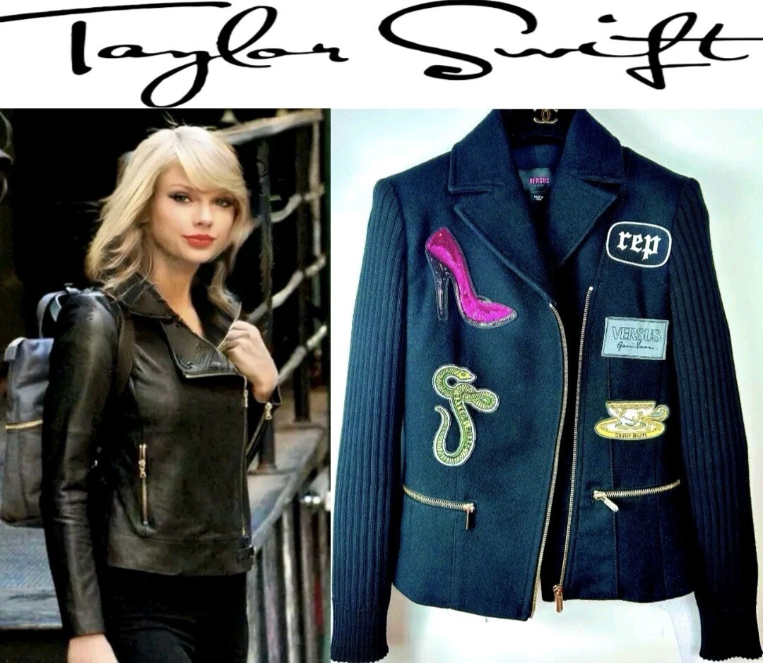 Versace Taylor Reputation Snake Patch Concert Jacket 38 40 2 4 Costume Top XS S