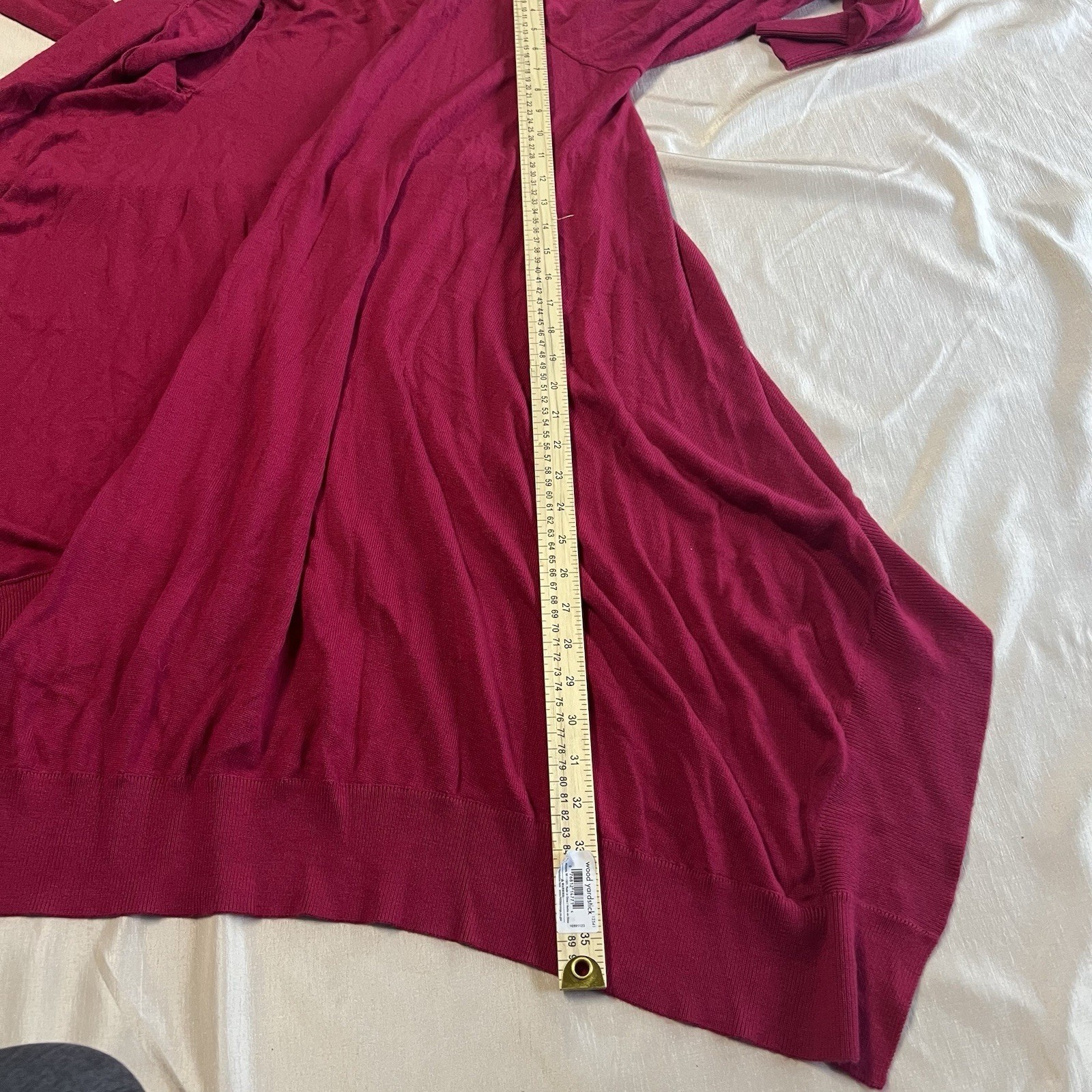 Topin Dark Magenta Cardigan Sweater Duster Medium Boutique Cabincore Quiet Lux