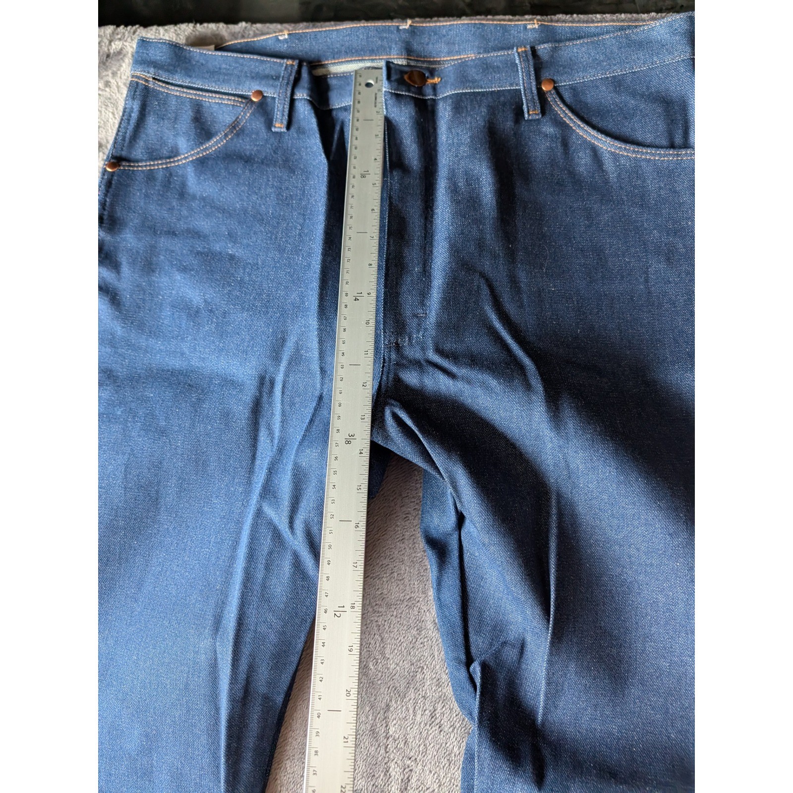 Wrangler 13MWZ Cowboy Cut Original Fit Jeans 40×34 Rigid Blue Heavyweight Denim