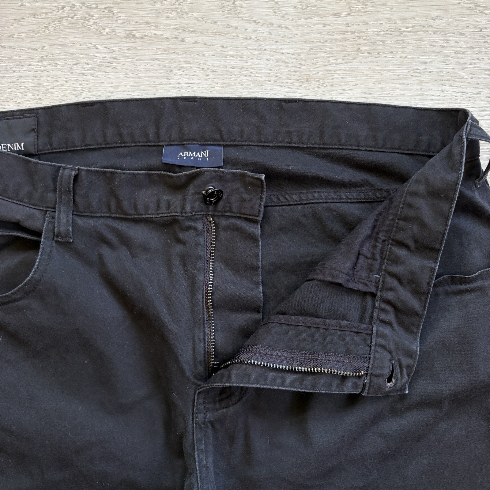 Emporio Armani Jeans Trousers J45 Regular Fit Stretch Denim Grey Size W36 L32
