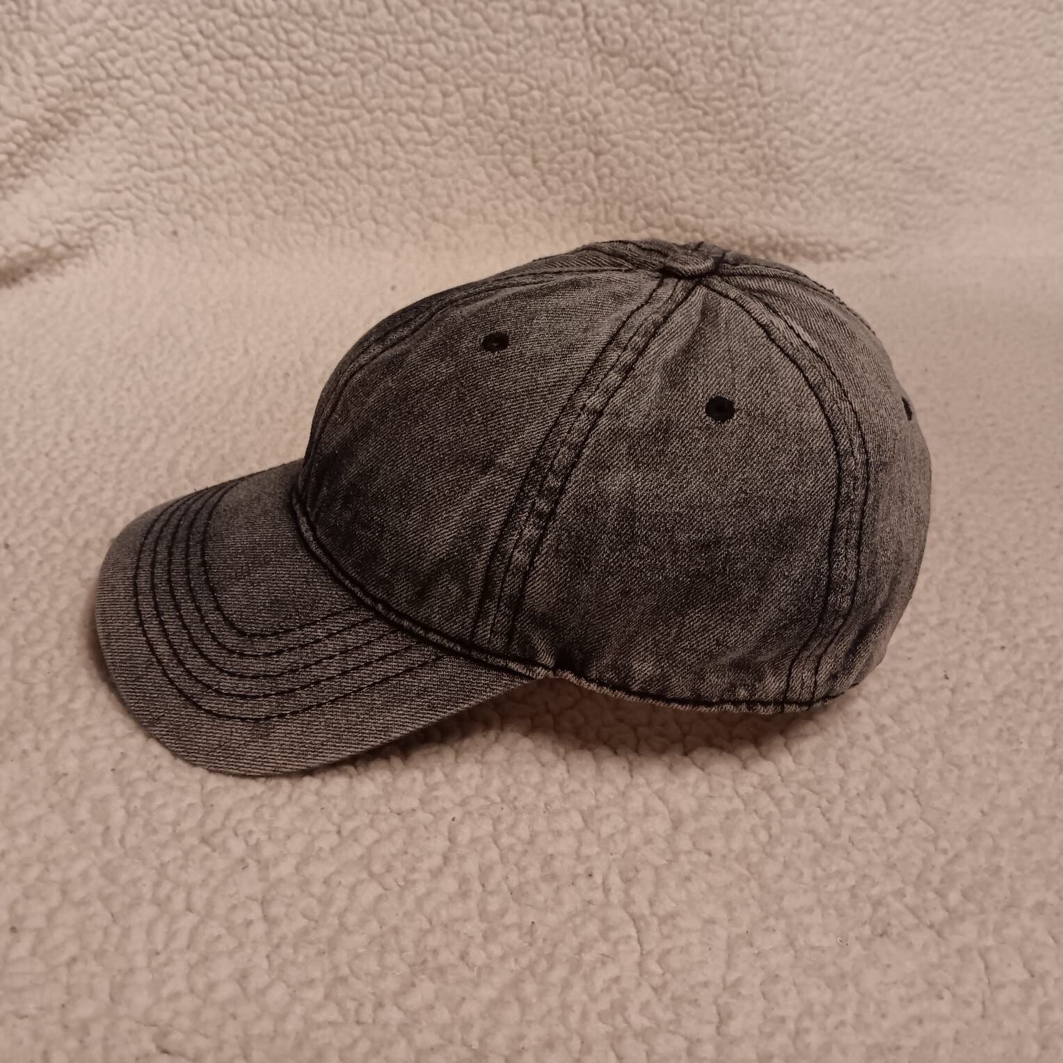Blue Denim Dad Hat OSFM Cotton Washed Solid Plain Polo Style Baseball Ball Cap