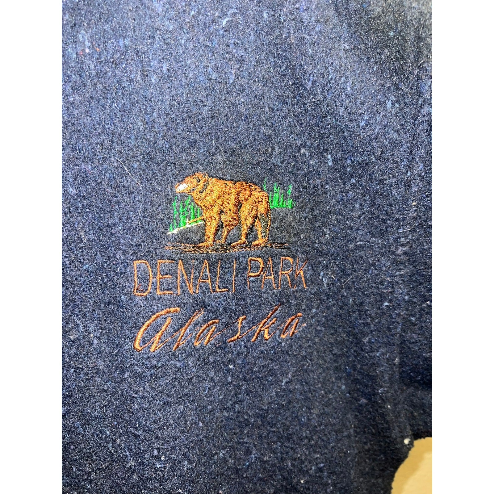 Vintage Denali Park Sweatshirt Jacket Alaska Bear Embroidery Earth Ragz Crewneck
