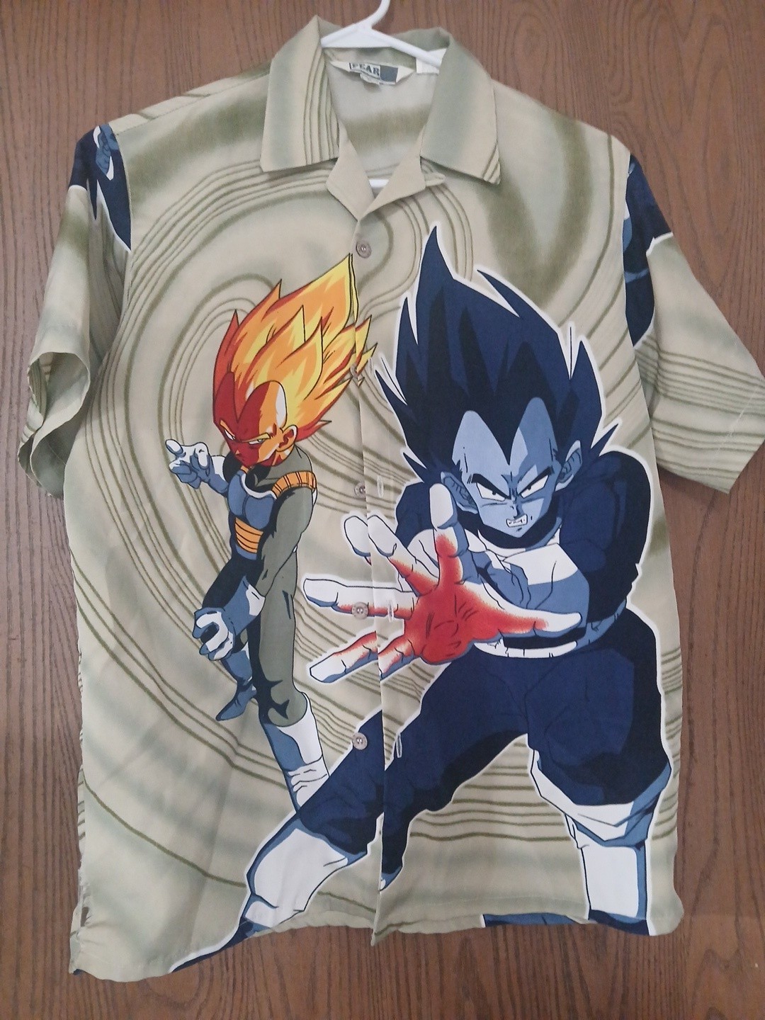 Vintage Y2k DBZ Dragon Ball Z Vegata AOP All Over Button Up Shirt Size: 16
