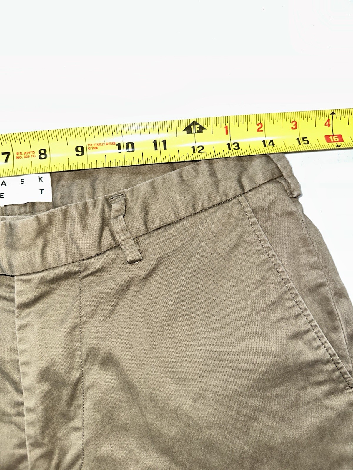 Asket The Chino Pants Men’s 28X30 Act 28X29 Slim Fit Tan Cotton Stretch Portugal
