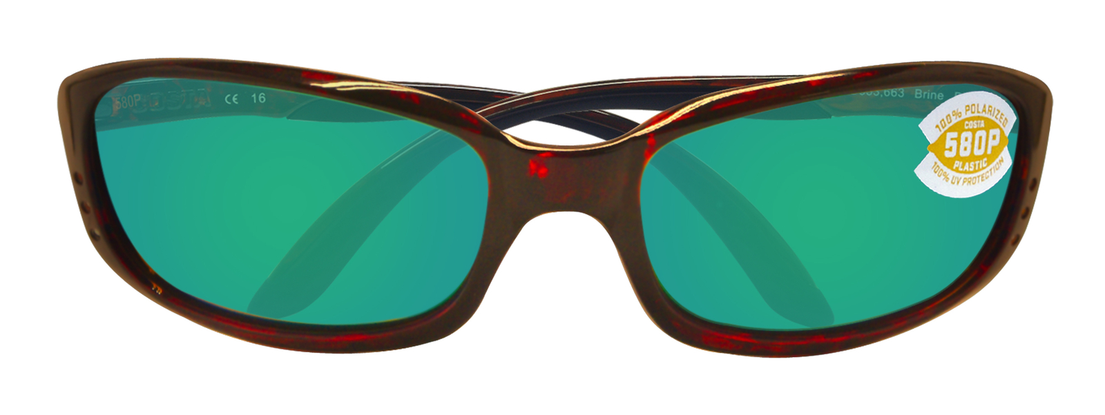 Costa Del Mar sunglasses Brine tortoise frame green 580 plastic polarized lens