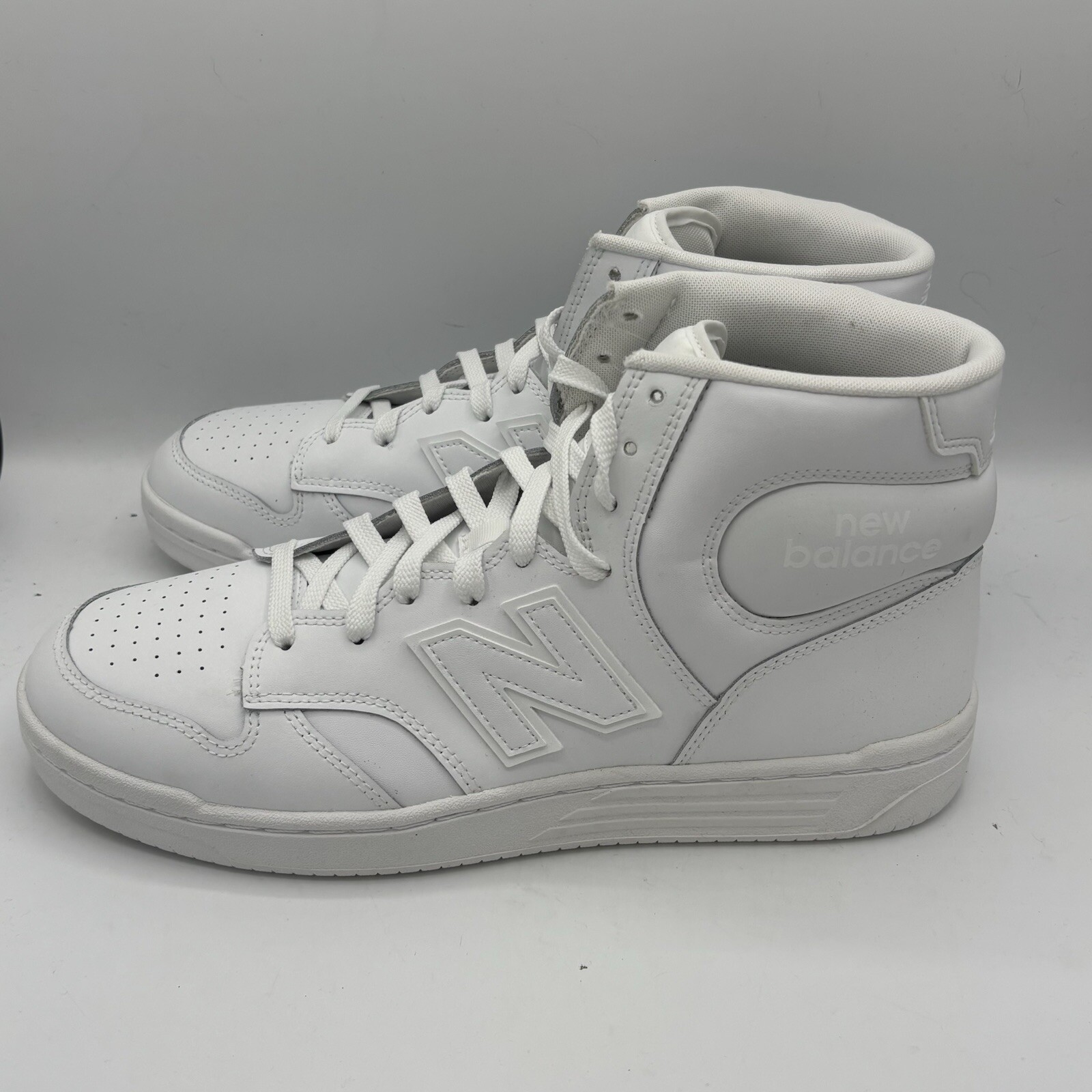 New Balance 480 Triple White BB480COC Hi top Sneaker skate Shoes Men’s 11D