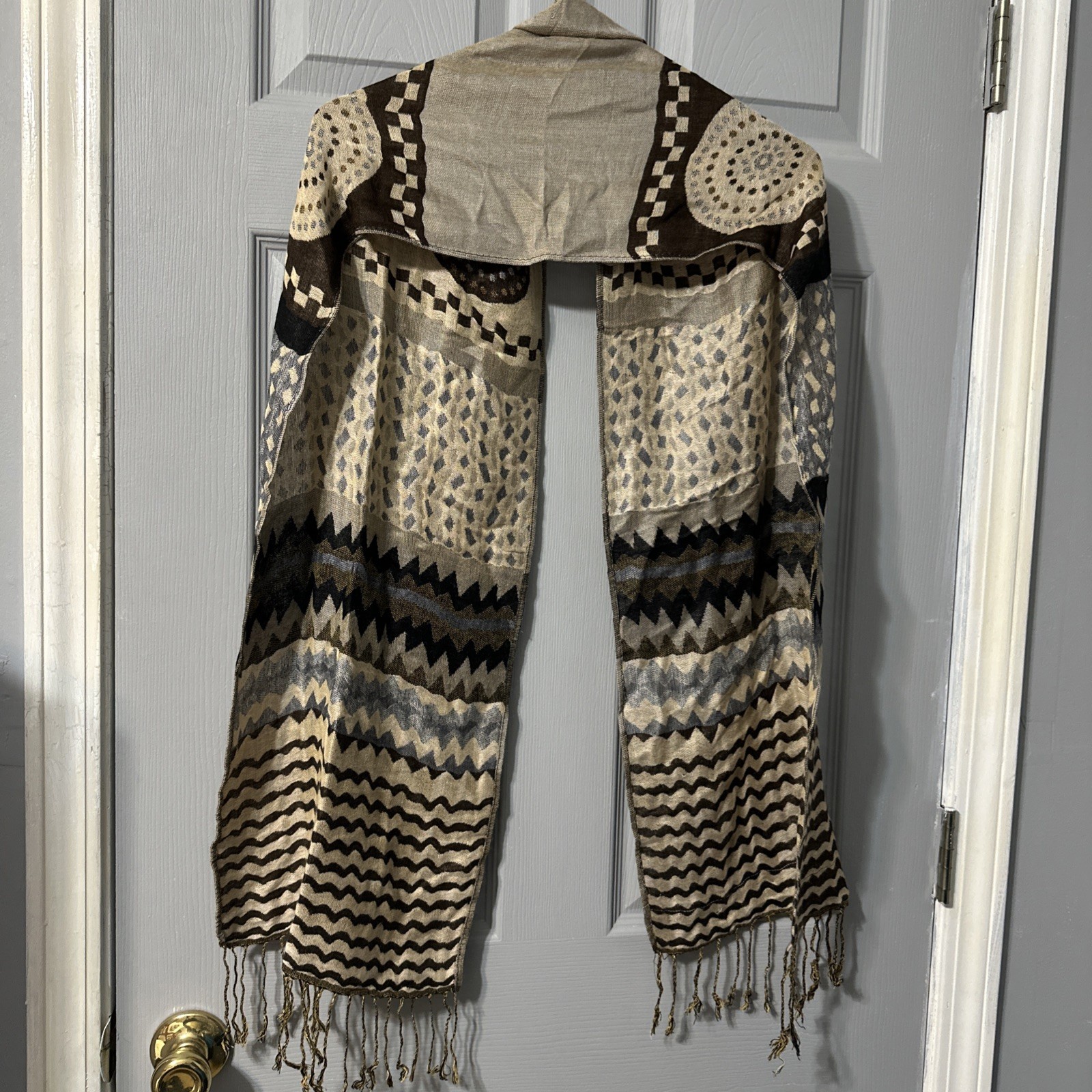 100 % Viscoe Scarf No Name Multi Colored Size 13 inches X 78 Inches