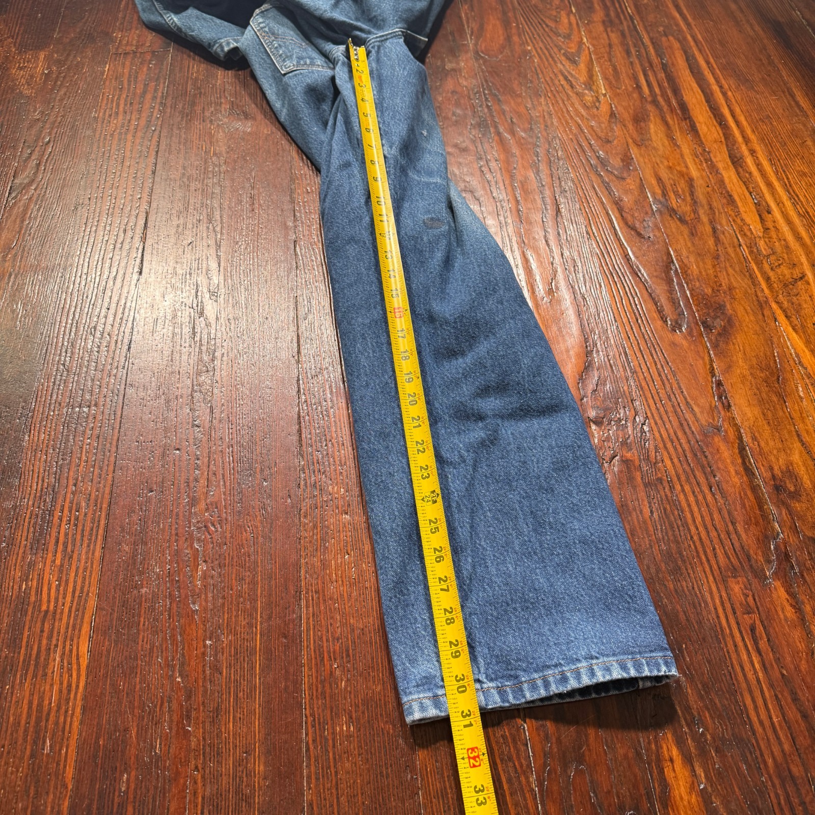 Wrangler Jeans Mens 38×30 Blue Straight Western Faded Whiskers 47MWZ *READ*