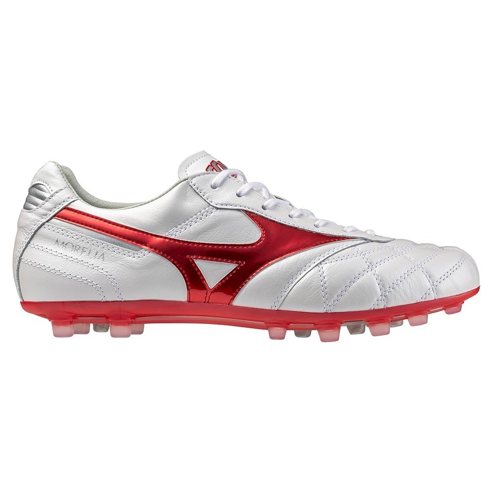 Mizuno Soccer Spike Cleats Morelia II JAPAN AG P1GA250360 White Red width;2E