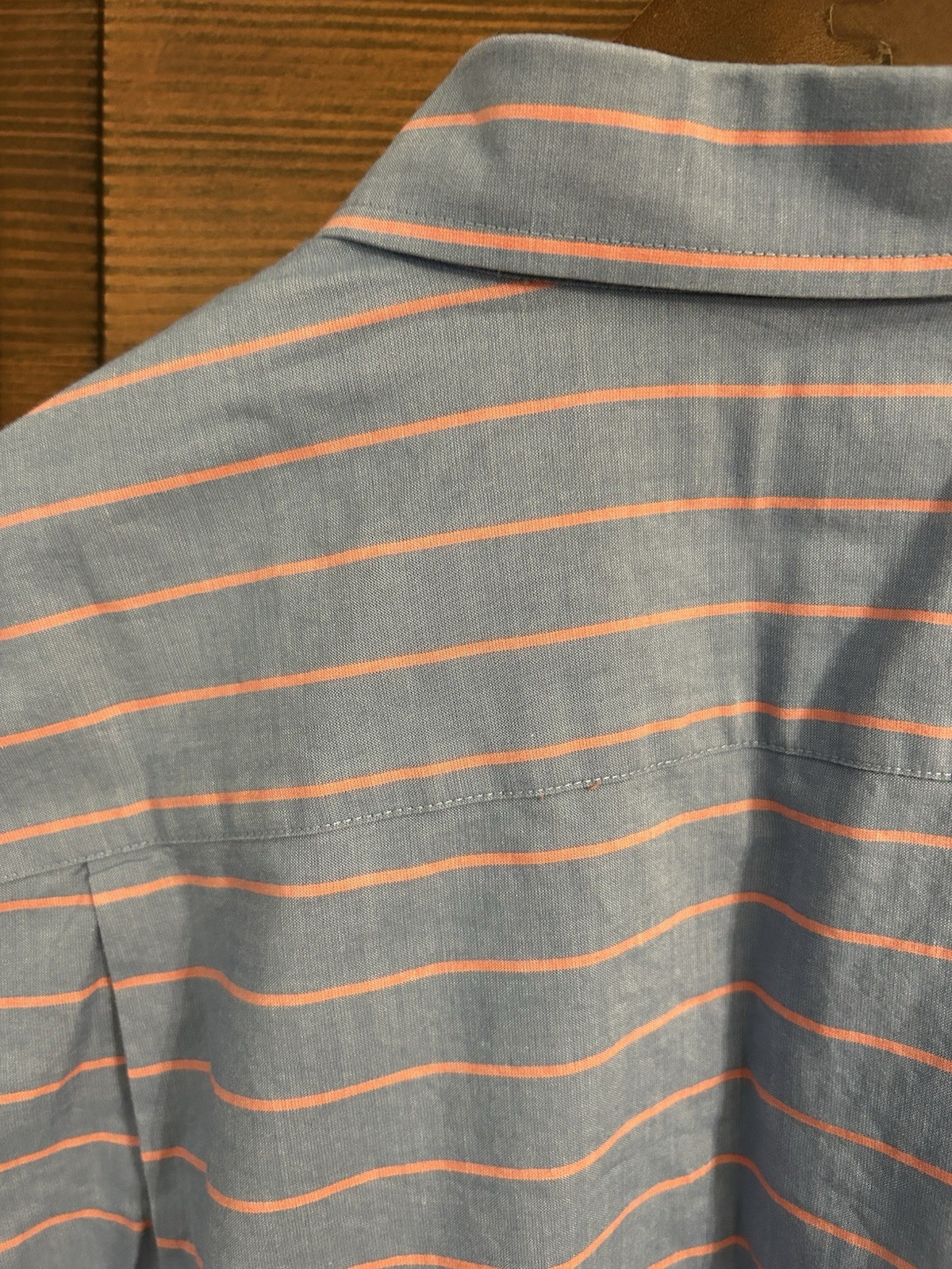 Southern Tide Men’s Button Down Shirt Blue Stripe Long Sleeve Trim Fit Large