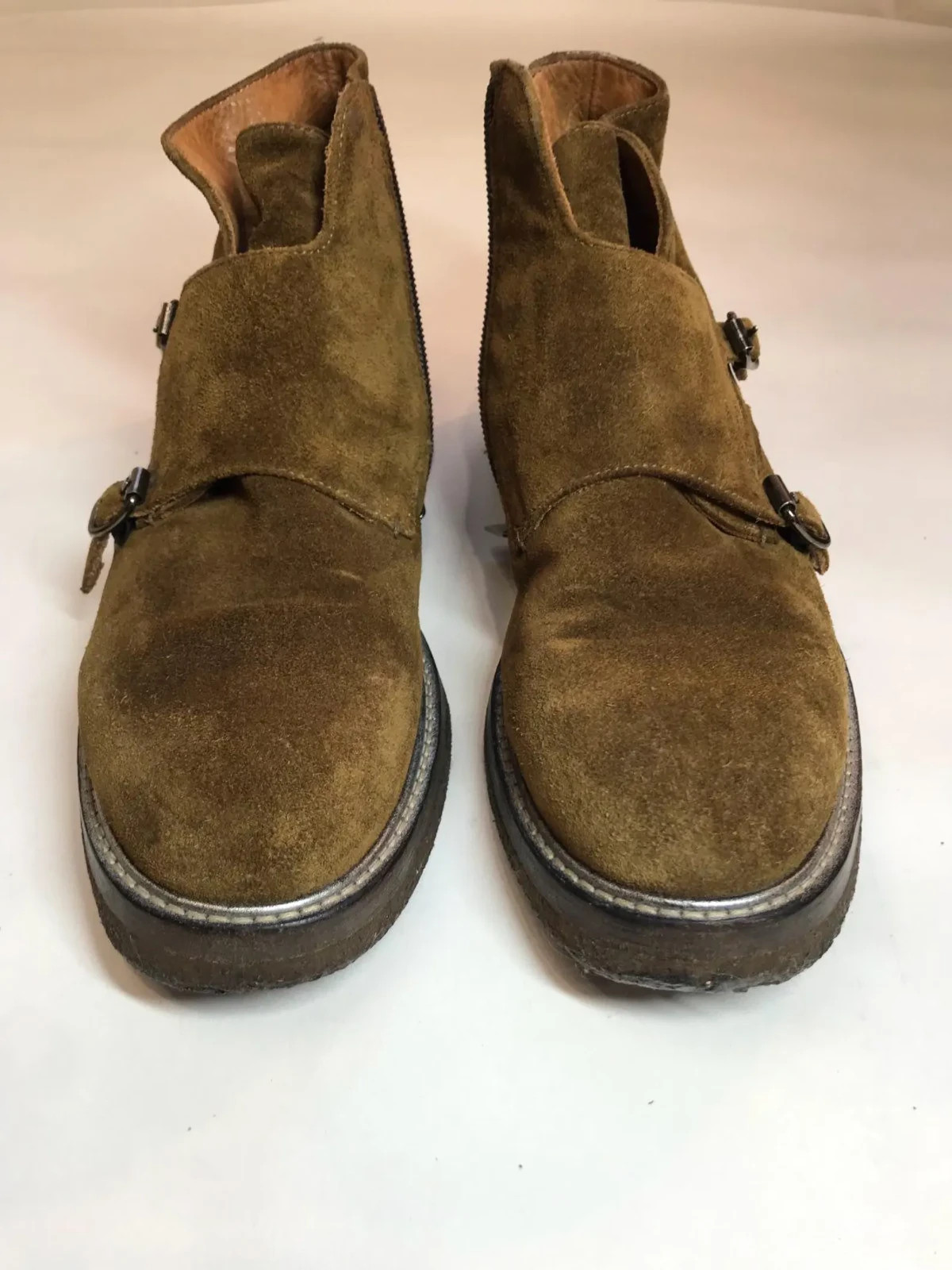 Camerlengo Women Boots EU36 US5 UK4 AU4 23cm 9.06in Brown Suede Italy